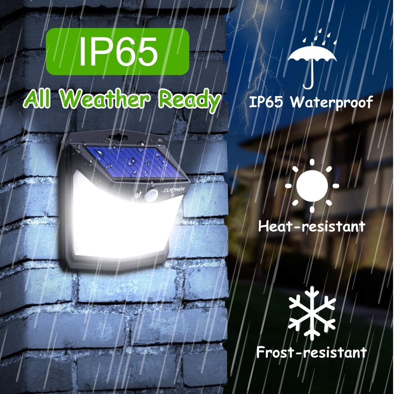 Thumbnail 4 de Claoner 128 LED Solar Motion Sensor Light 6 Pack