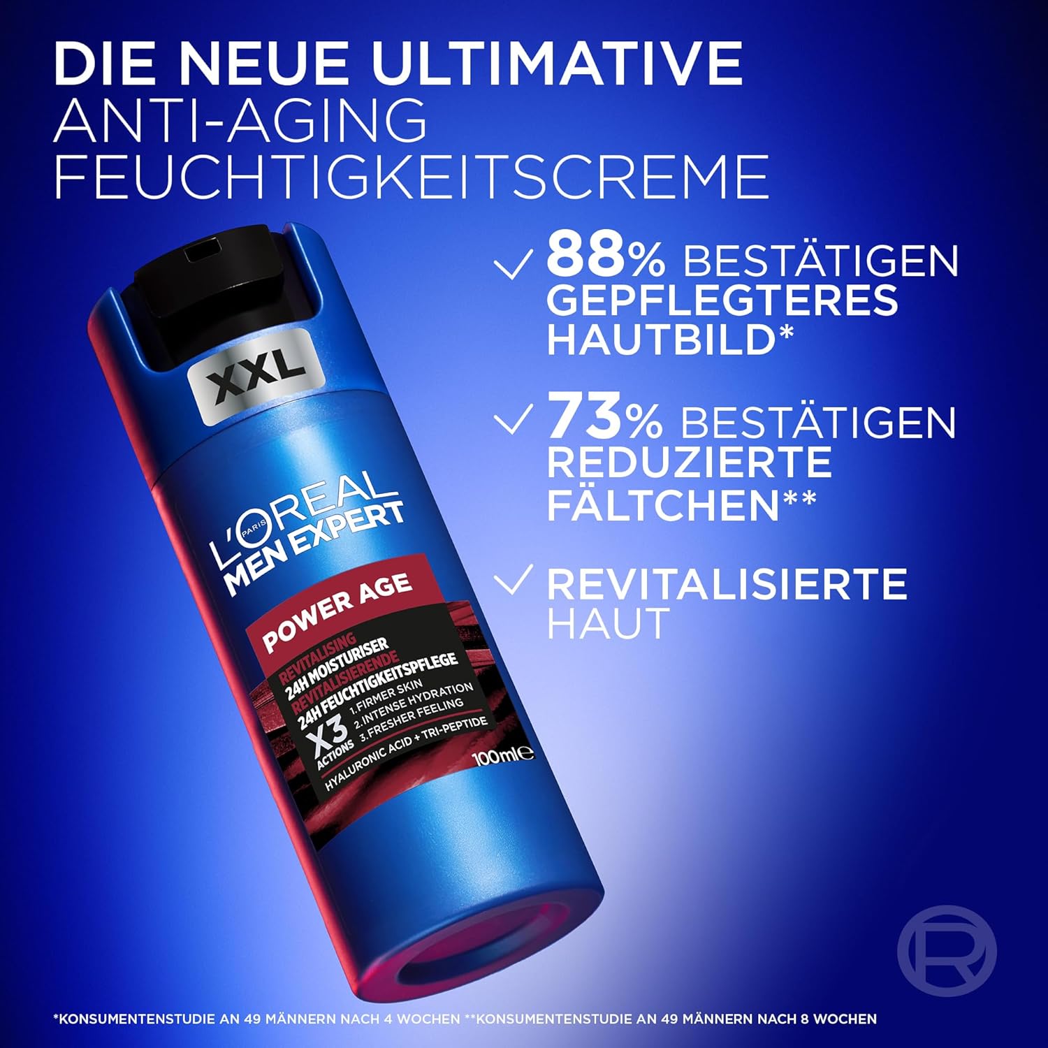 Detalle de L’Oréal Men Expert Gesichtscreme gegen Falten – 100 ml, Anti-Aging & Feuchtigkeit für Männer