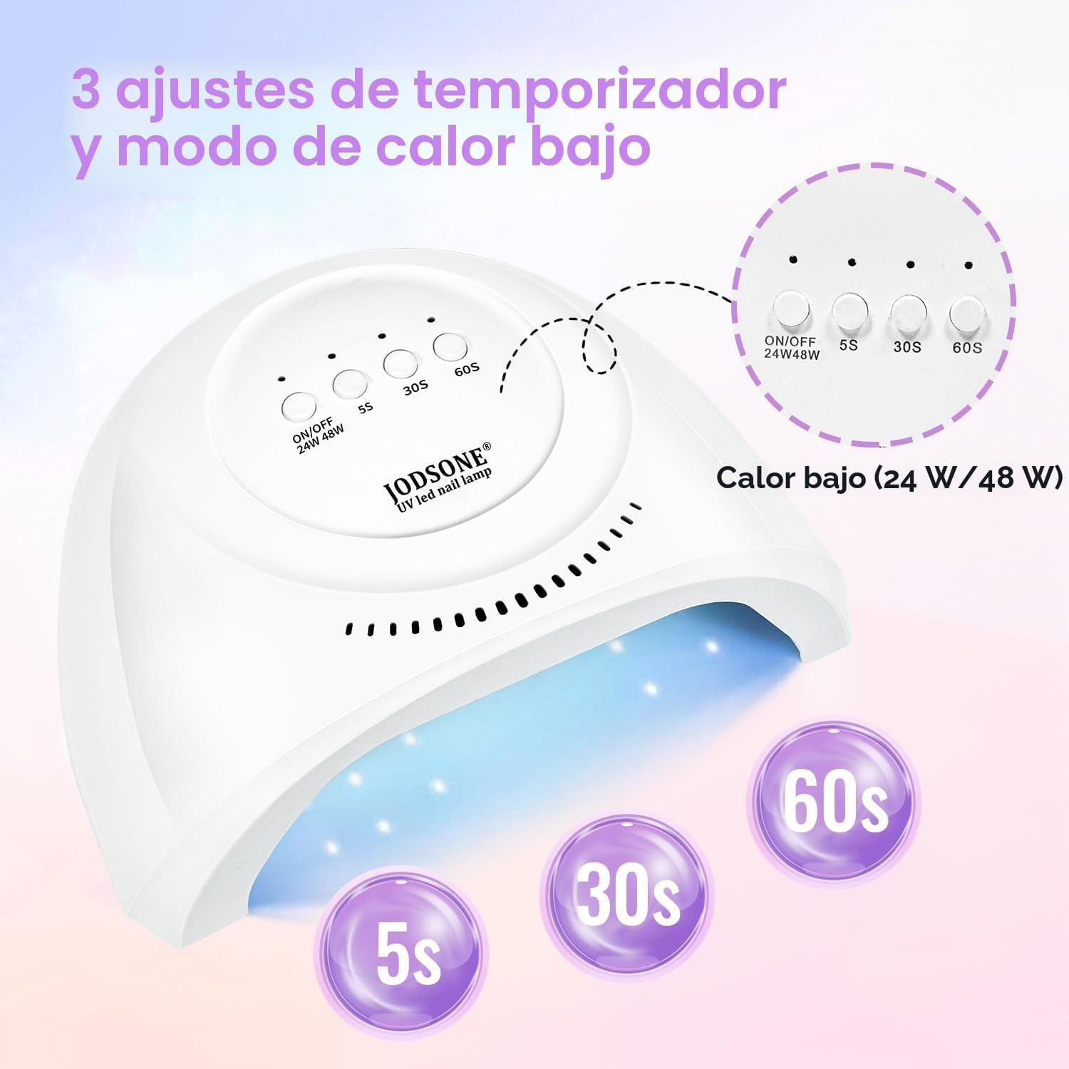 Detalle 2 de JODSONE Lámpara UV LED 48W 30 cuentas