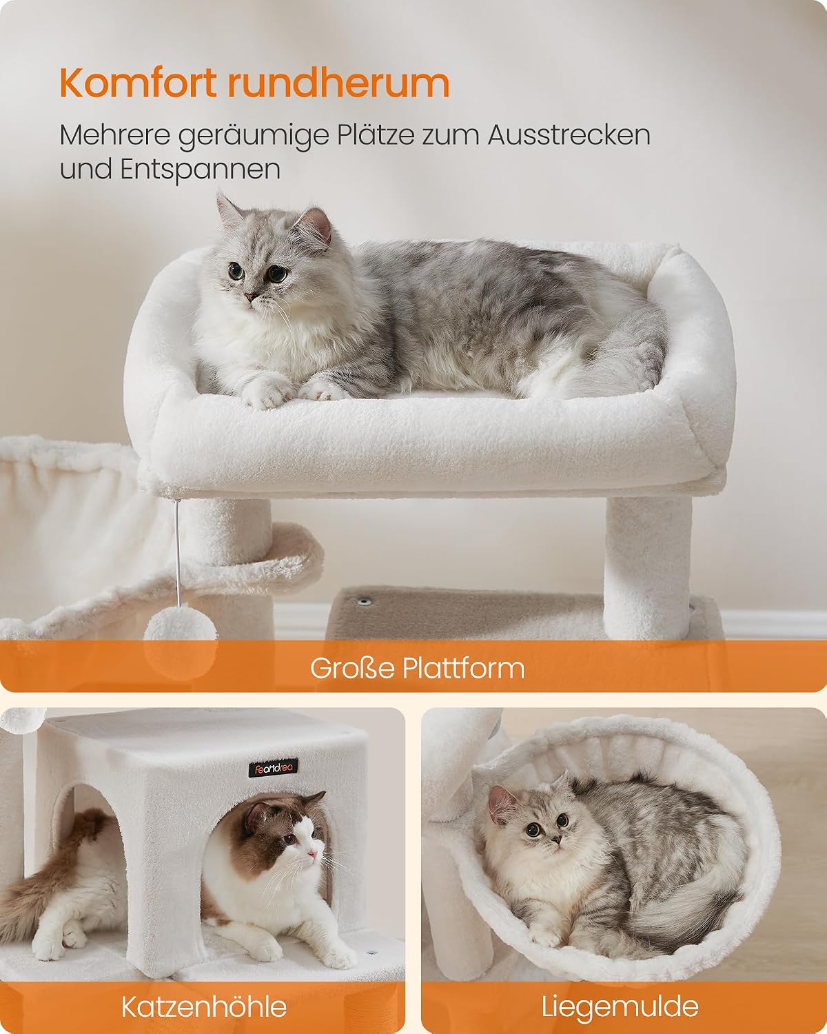 Detalle 1 de Feandrea Kratzbaum PCT051T01 mit 96 cm