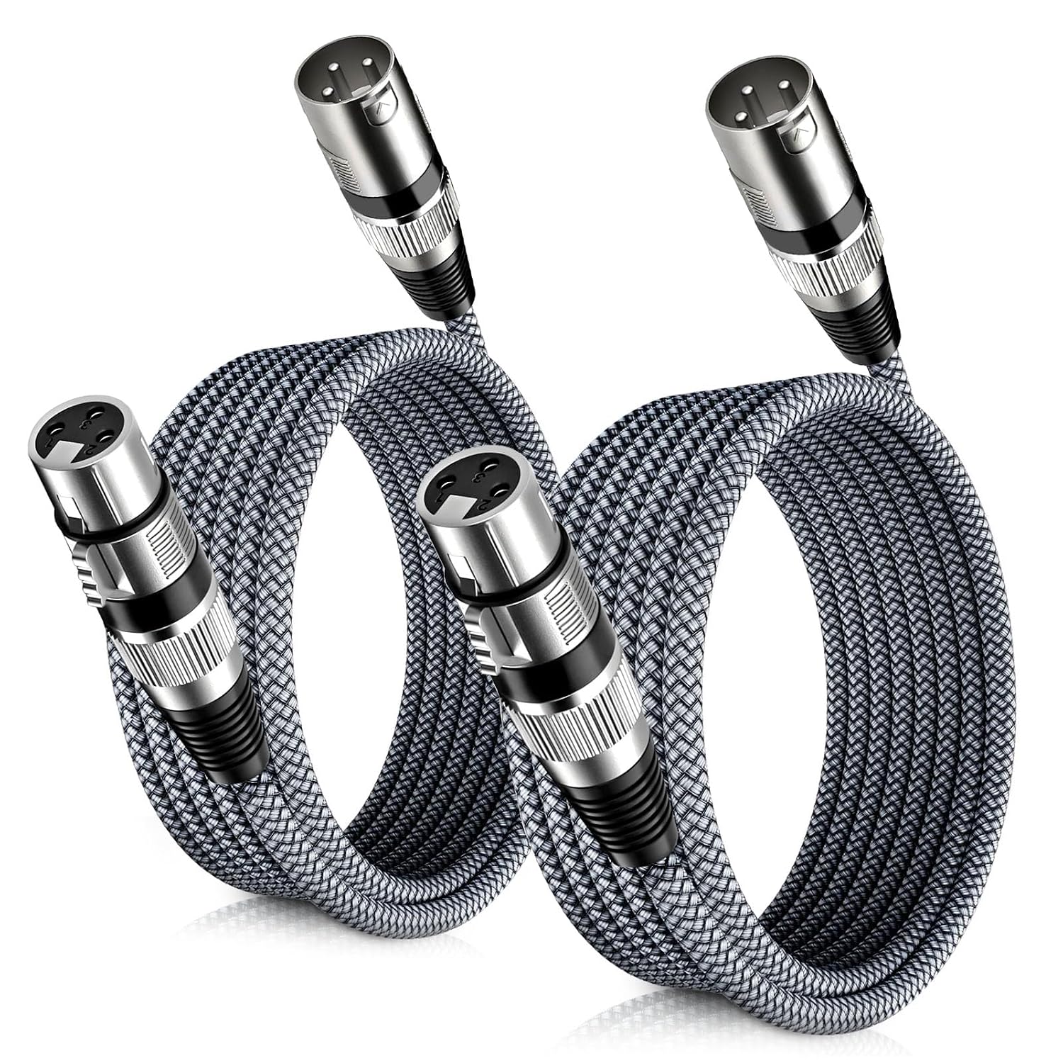 Detalle de Elebase 407728031 XLR-microfoonkabel, 2 x 5 m, 3-polig en afgeschermd