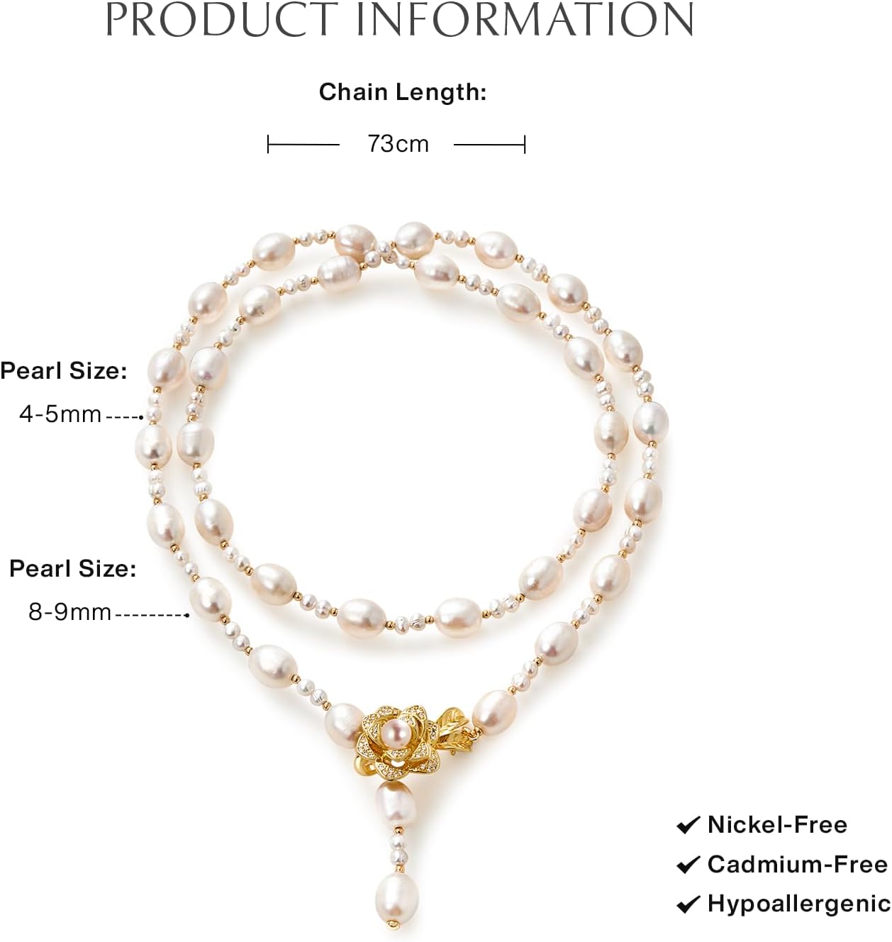 Thumbnail 1 de Amber Lollipop women’s pearl lollipop necklace with freshwater baroque pearl pendant