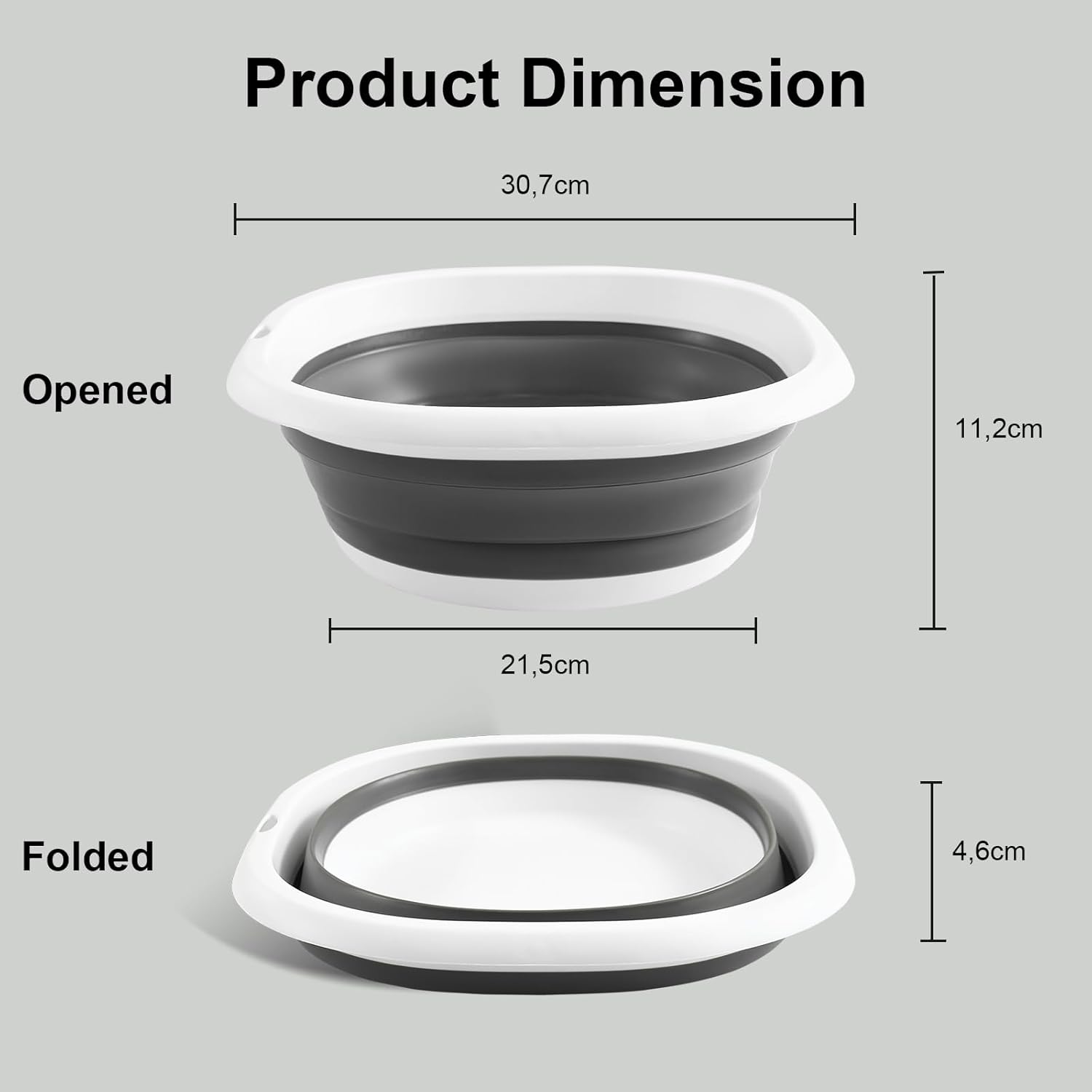 Thumbnail 5 de 4UBonLife Bacinella Pieghevole Multiuso in silicone TPE/PP da 5L