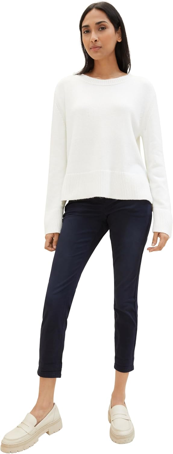 Thumbnail 3 de TOM TAILOR Damen Tapered Relaxed Hose mit Kordelzug (Five-Pocket-Style)