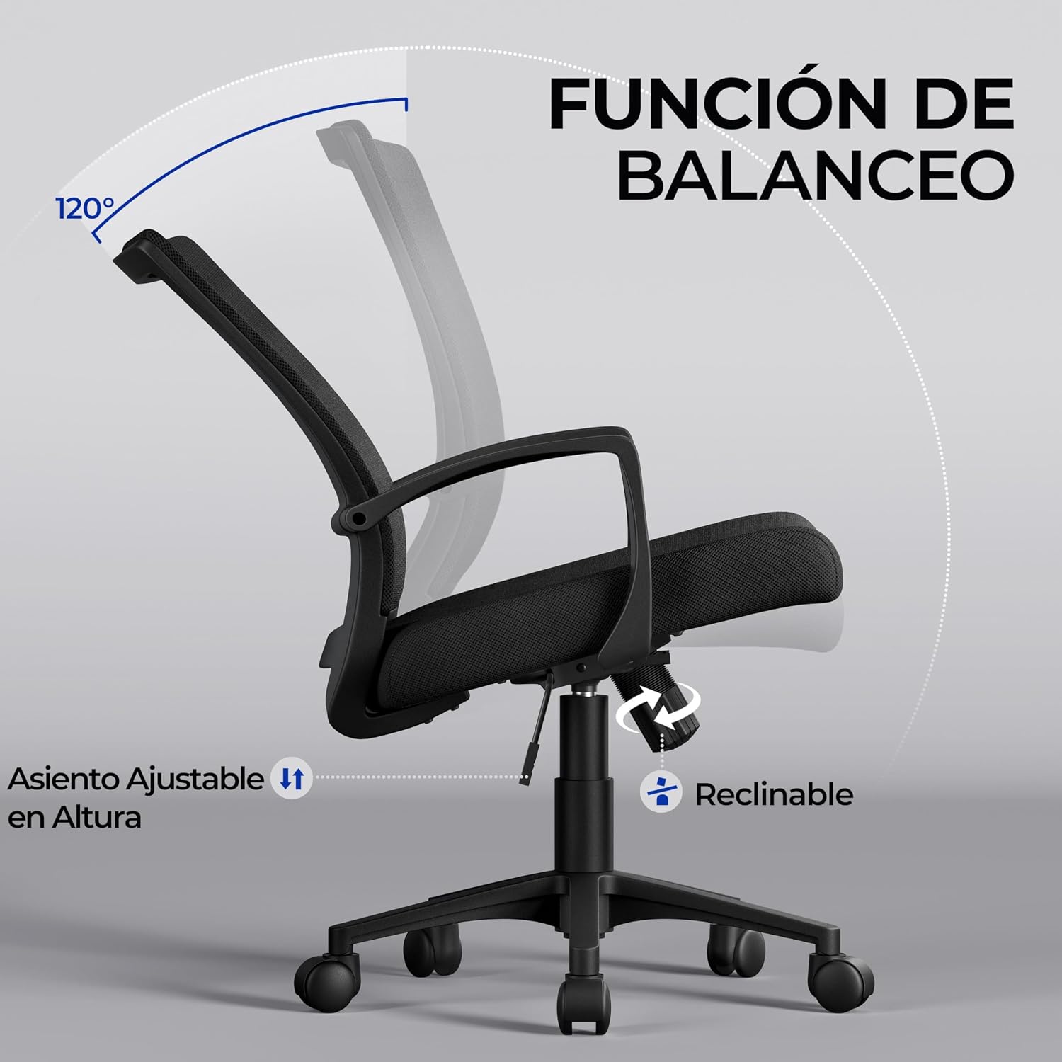 Thumbnail 5 de Yaheetech Silla ergonómica regulable 136 kg