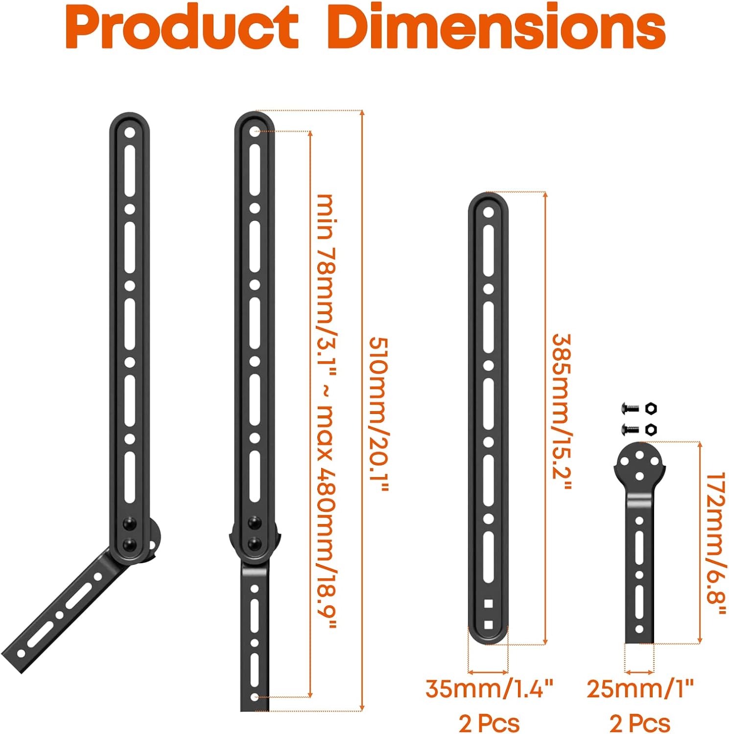Thumbnail 6 de PUTORSEN Soundbar Halterung Universal für Unter- oder Aufmontage unter TV (23–65 Zoll, bis 15 kg)