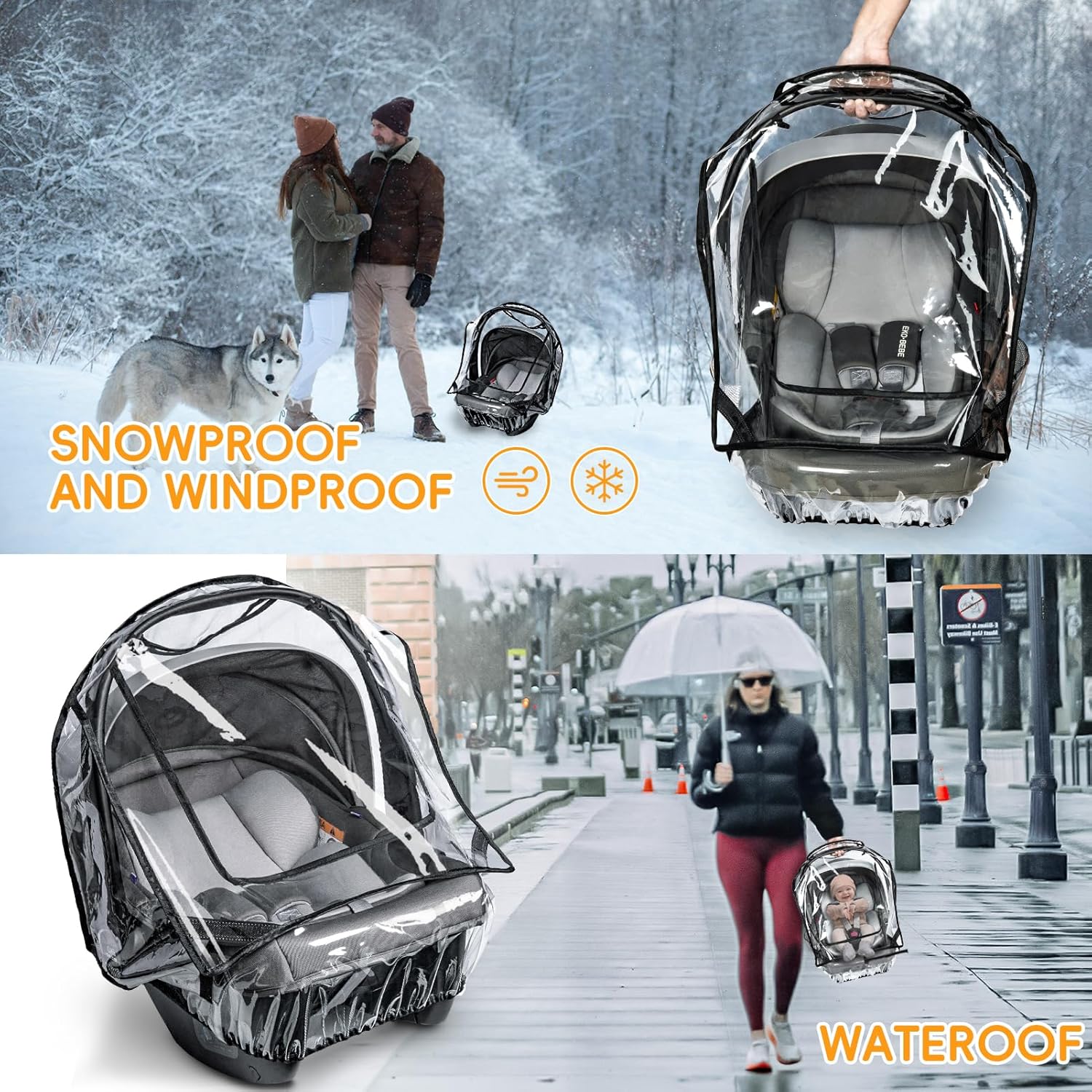 Thumbnail 6 de Bemece Universal Car Seat Rain Cover with Window ☔