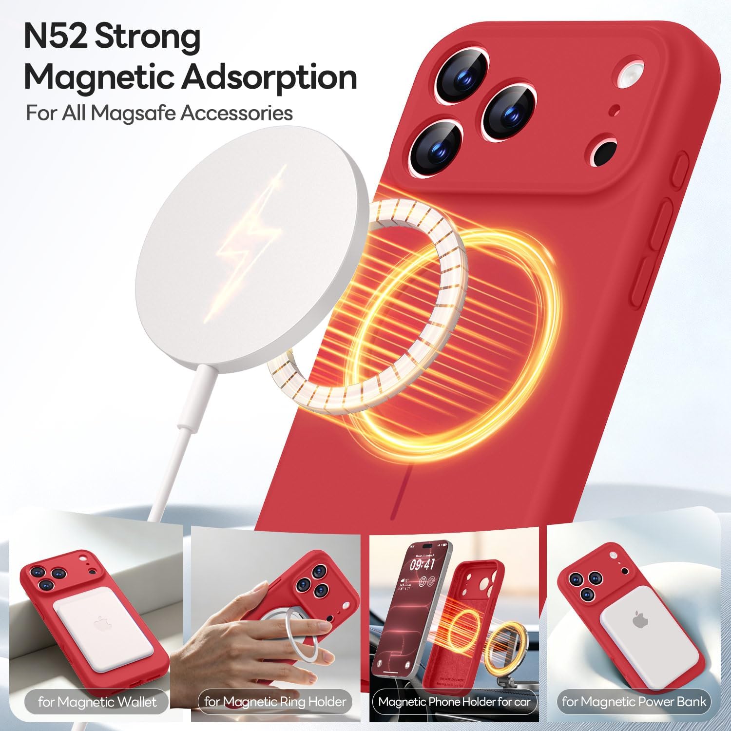 Detalle de LOVE 3000 For i18 PM Case for iPhone 18 Pro Max, Red, MagSafe