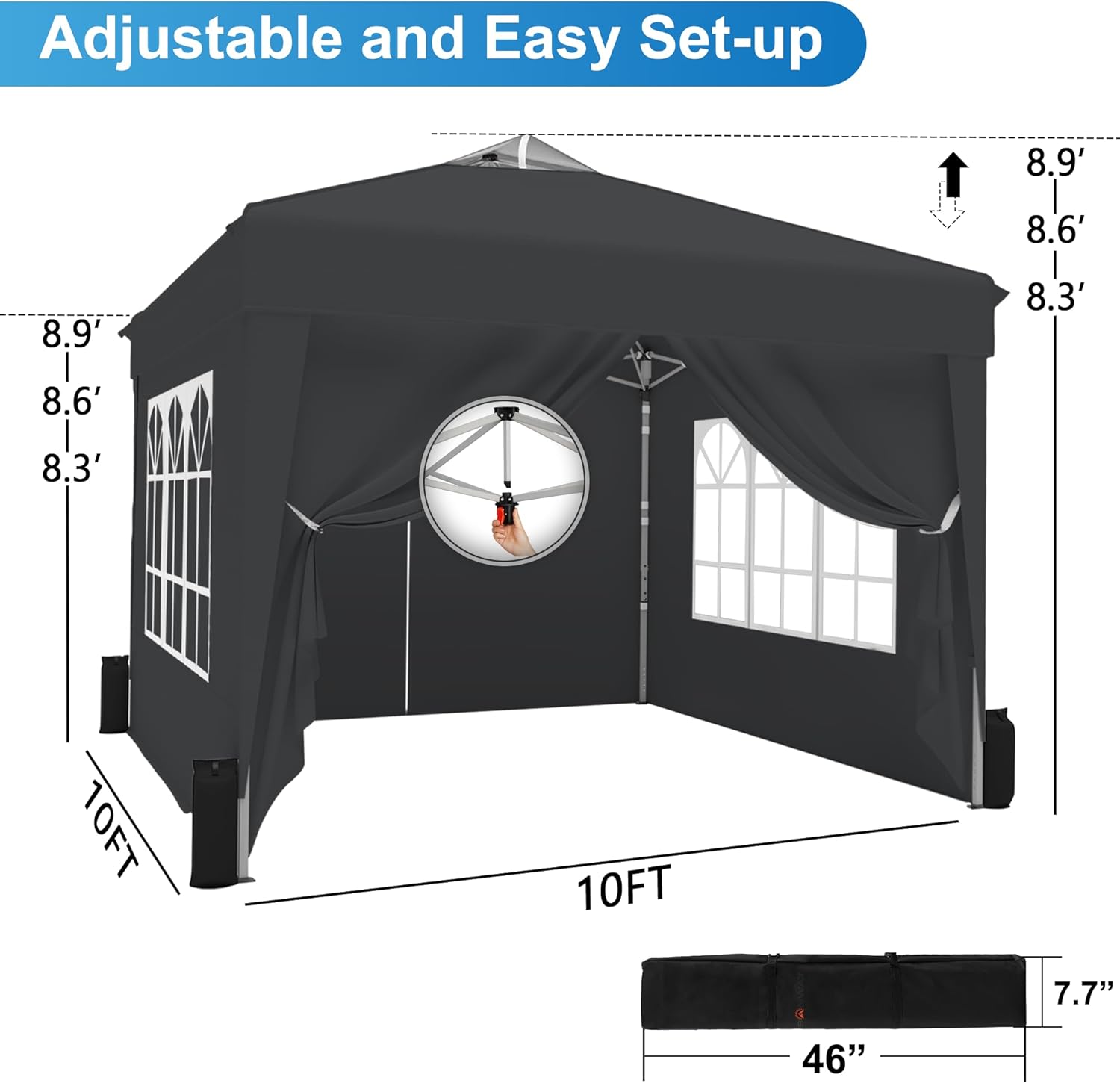 Thumbnail 2 de DADAWAY pop up gazebo 3m x 3m