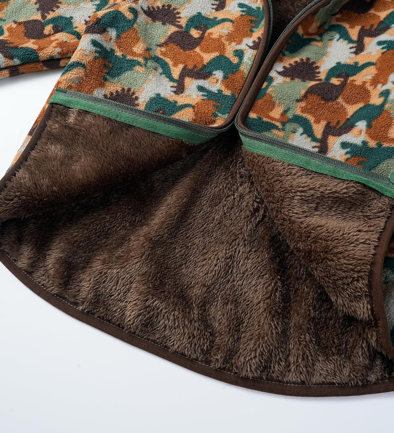 Detalle 2 de EIGIOO Hooded Polar Fleece Jacket for Boys and Girls, Sherpa Lining and Zip-Up