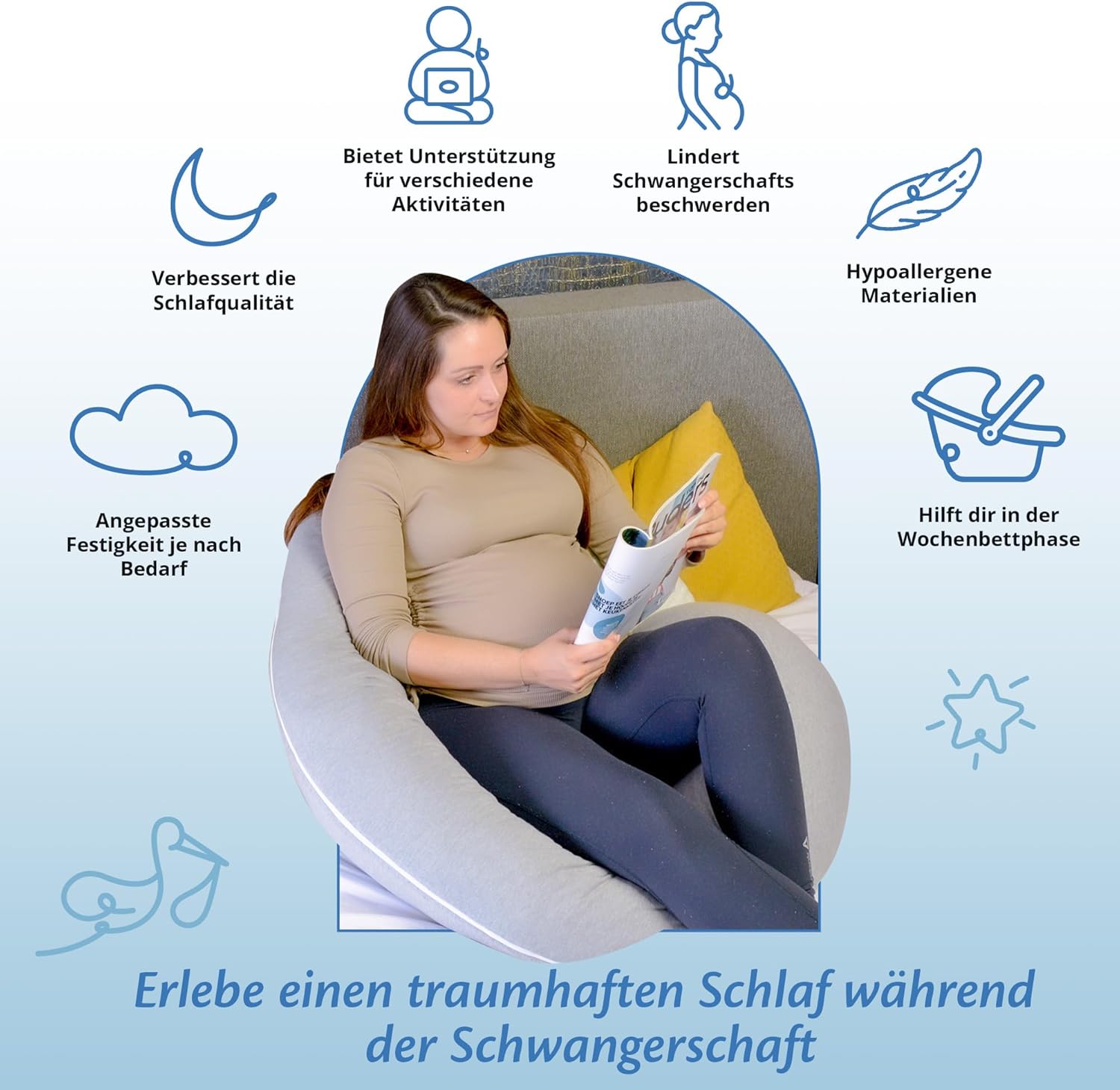 Thumbnail 2 de Ella Schwangerschaftskissen 155 x 80 cm