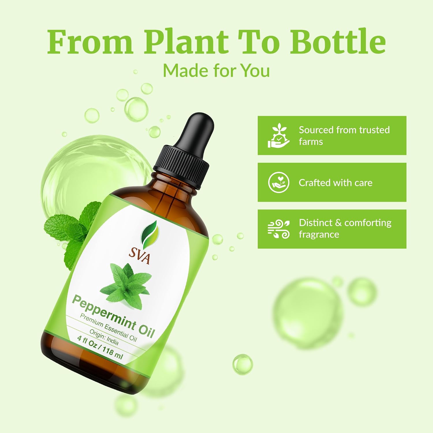 Detalle de SVA Peppermint Essential Oil 4 fl oz