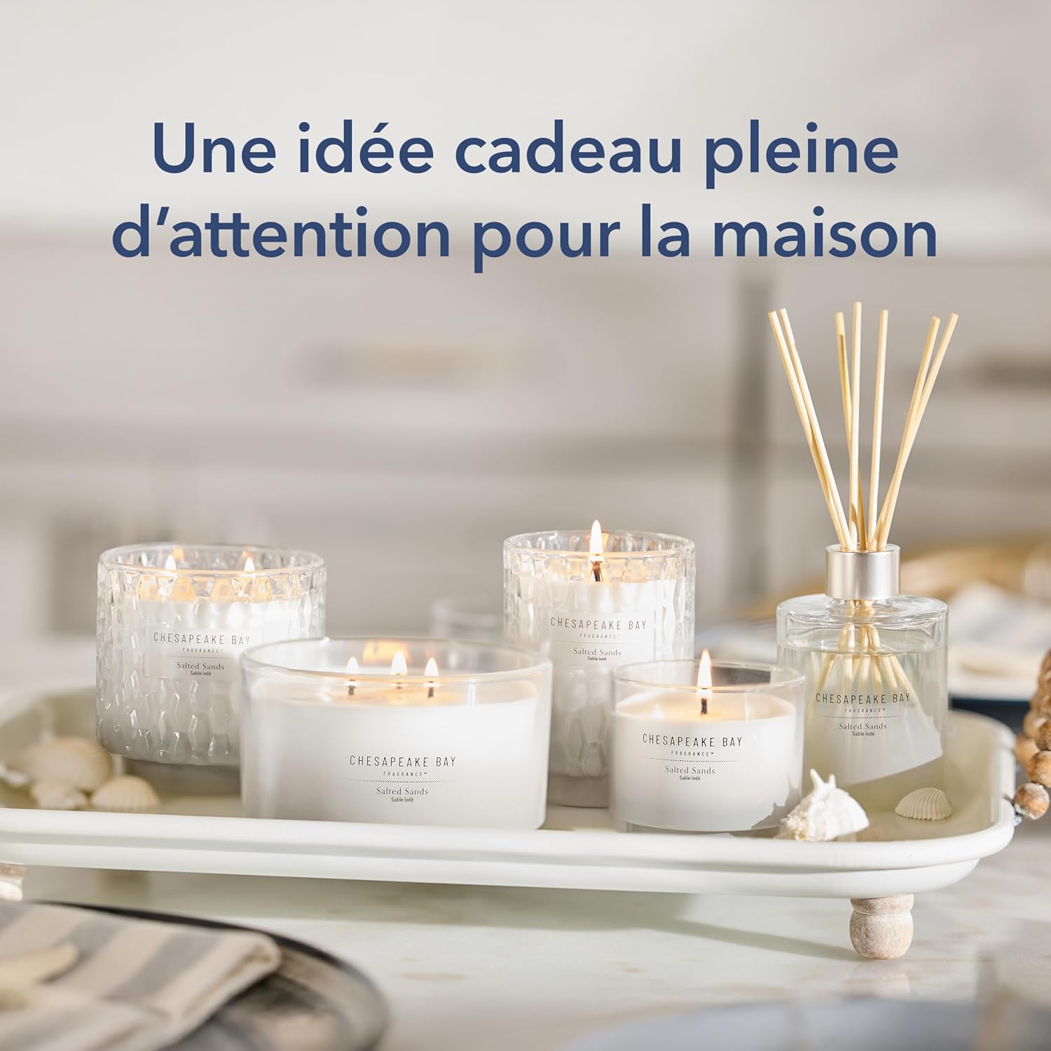 Detalle de Chesapeake Bay Bougie parfumée · Bougie 3 mèches Salted Sands