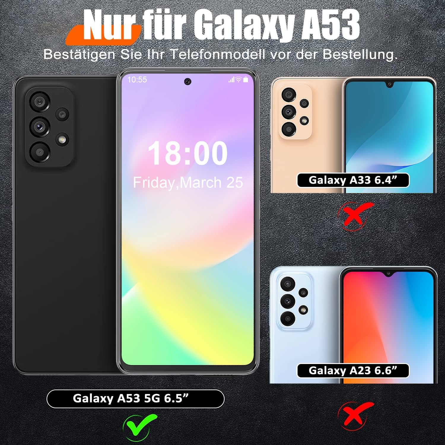 Thumbnail 6 de Giyer Hülle Galaxy A53 5G mit Displayschutz Glas