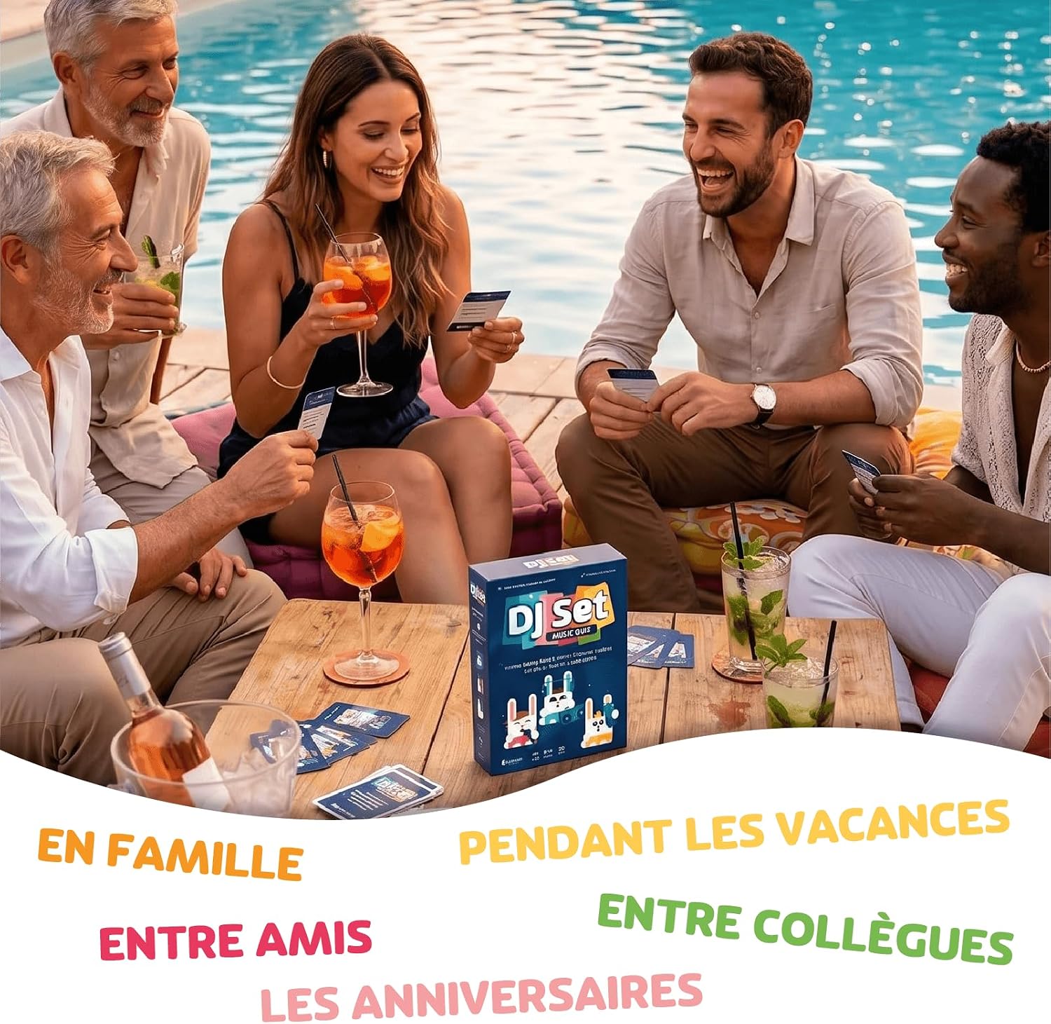 Detalle de DJ SET – Jeu de Société Famille et Amis – Redécouvre le Blind Test