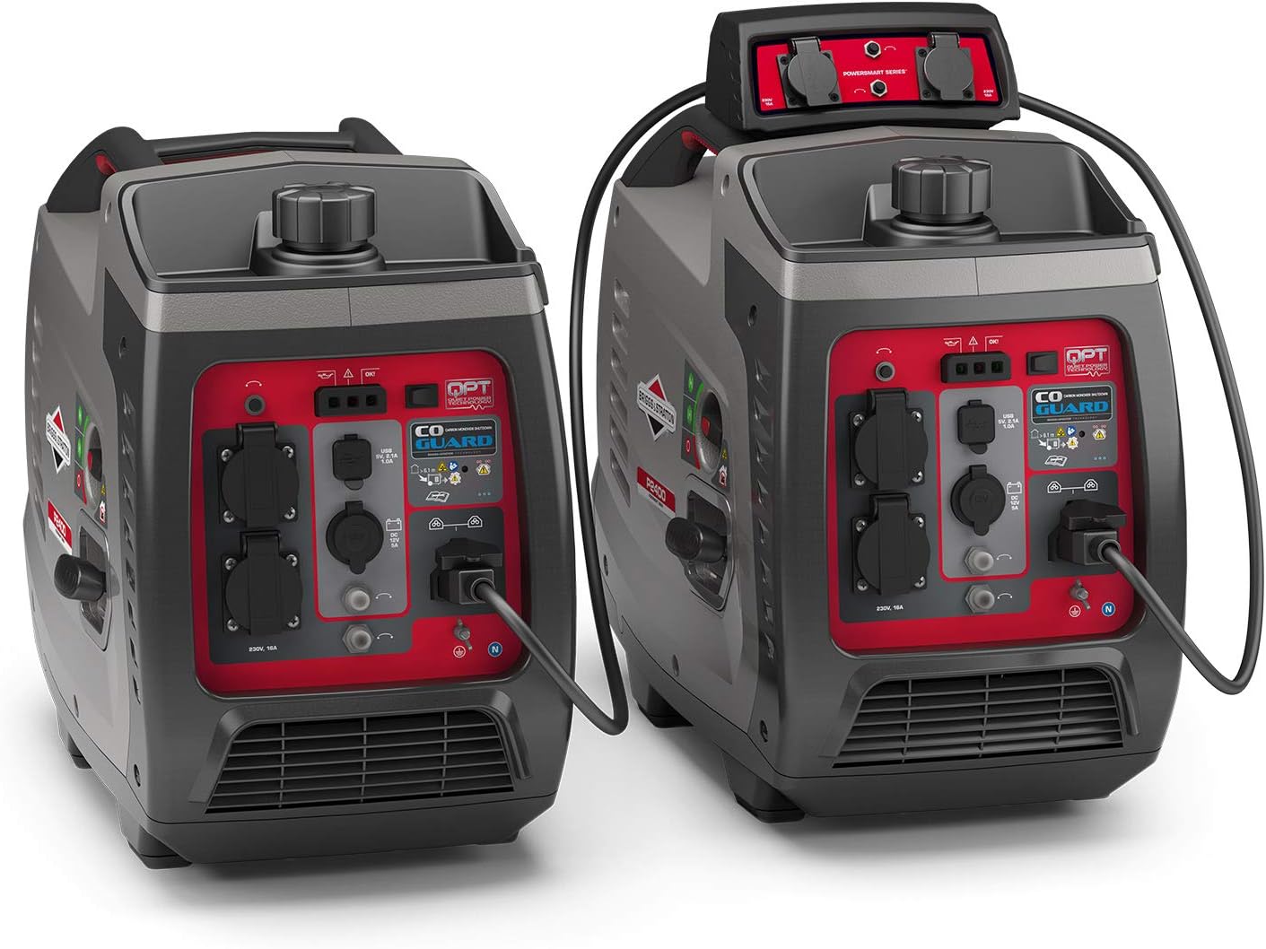 Detalle de Briggs & Stratton Groupe Électrogène à Onduleur PowerSmart Series P2400 – 2400 W/1800 W, silencieux et léger