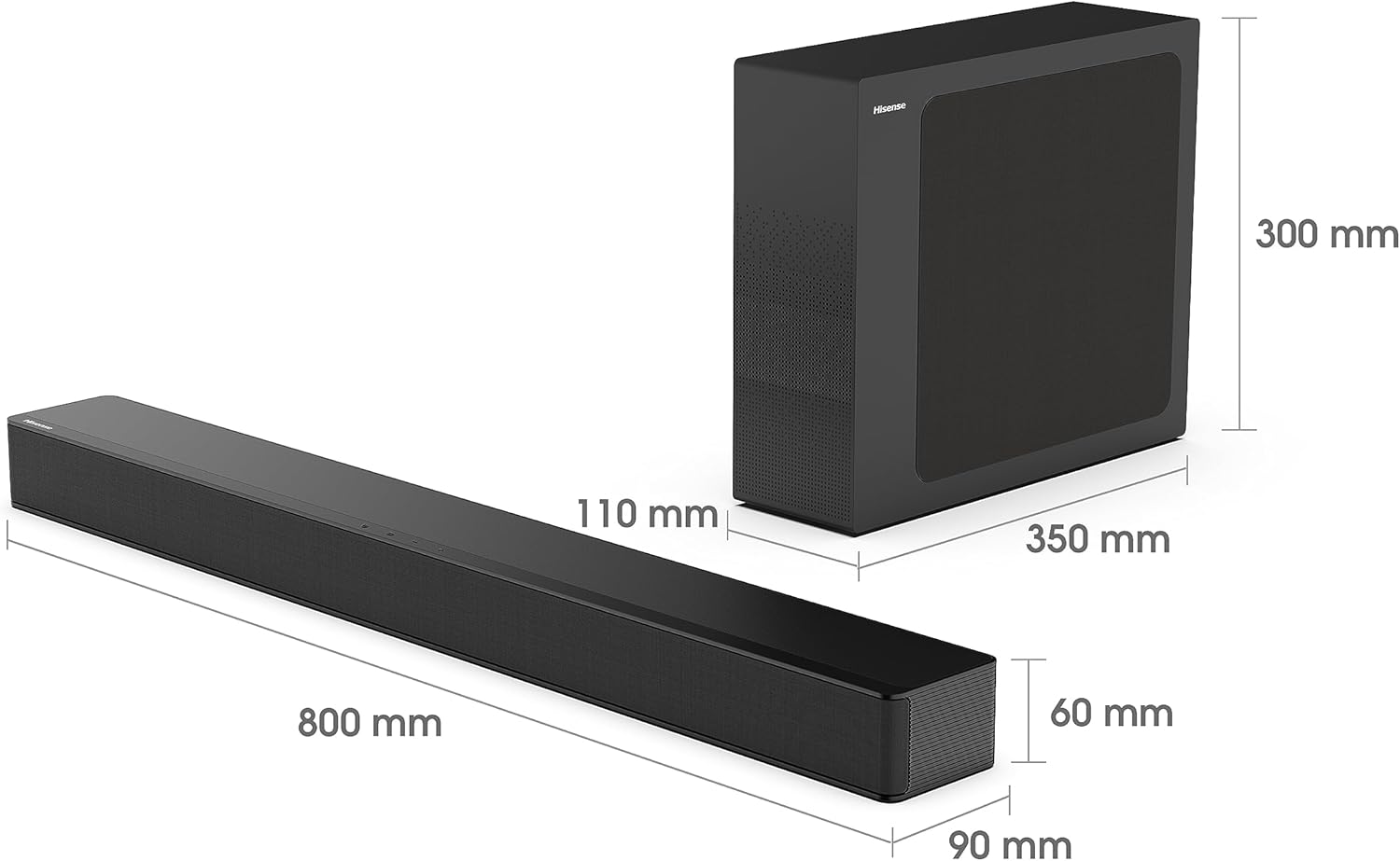 Thumbnail 1 de Hisense HS2100 2.1-Kanal Soundbar mit 240 W (max) und kabellosem Subwoofer