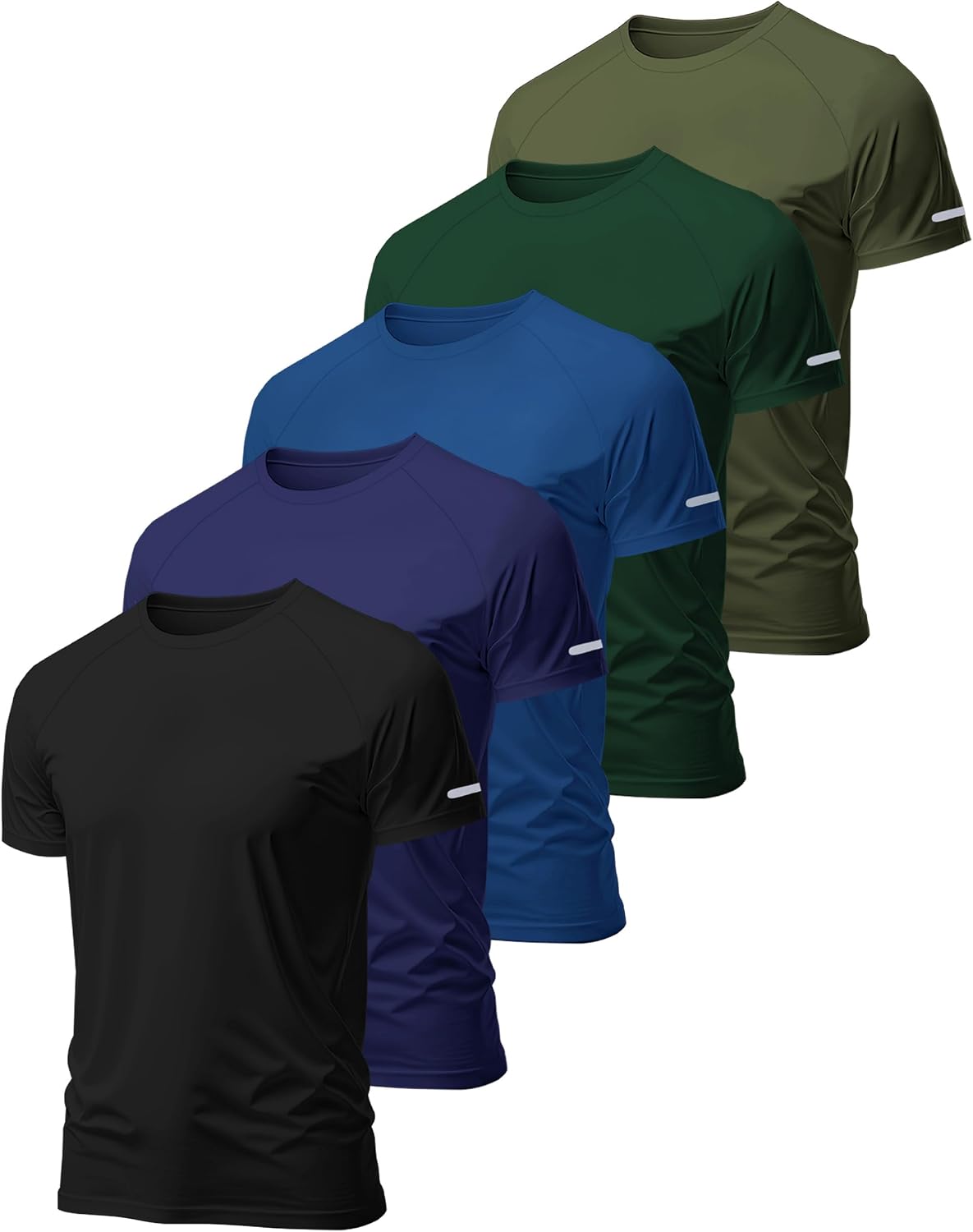 Thumbnail 6 de Hioutdoor Men's Sports T-Shirts: 3 or 5 Pack, Breathable Quick-Drying Short Sleeve Performance Tee