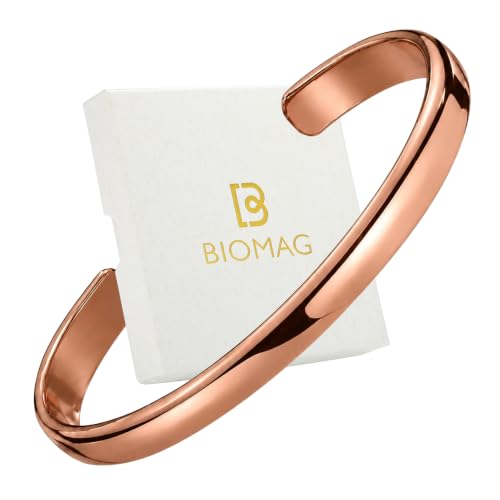 Detalle de BioMag Pure Copper Bracelet: Solid Uncoated Open-Cuff Bangle