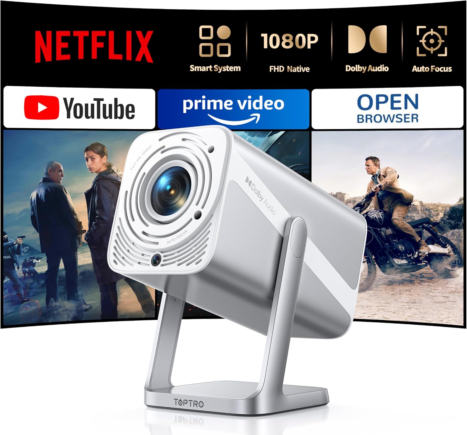 Detalle de TOPTRO TP1 4K Smart Projector 800 ANSI