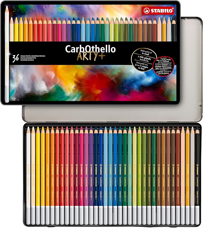 STABILO CarbOthello Lápices de color tiza pastel 🎨, 36 piezas