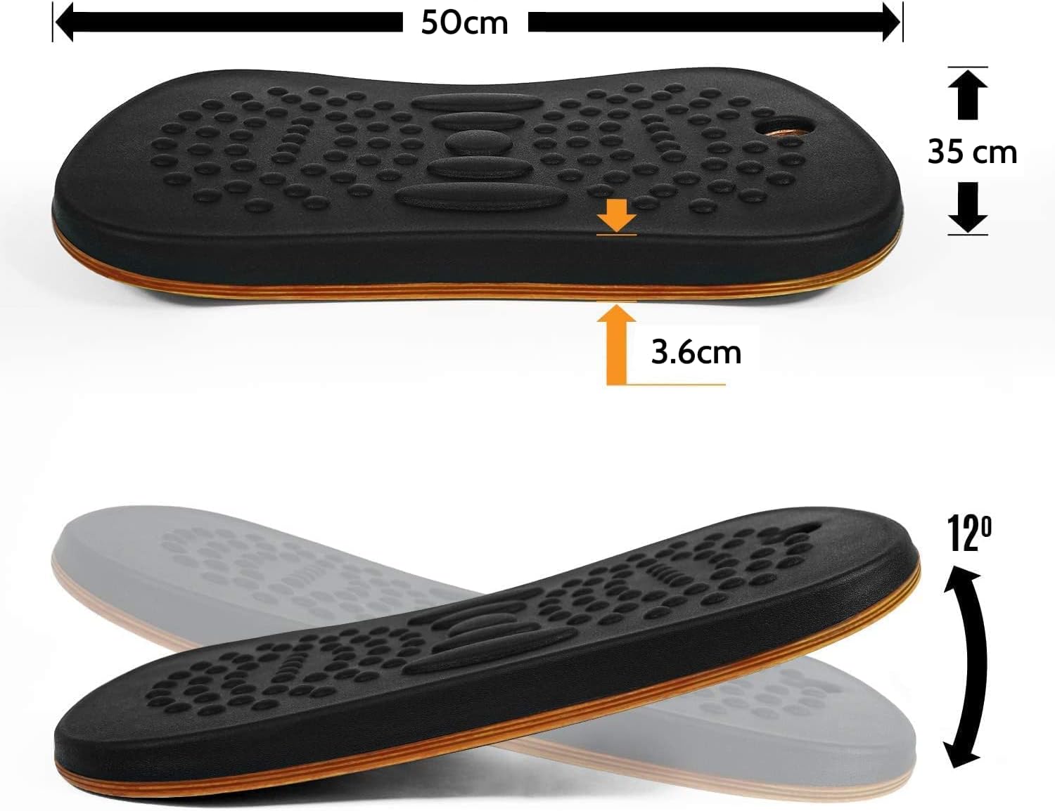 Thumbnail 1 de Yes4All Wobble Balance Board for Standing Desk – Anti-Fatigue Foam Pad with Massage Points