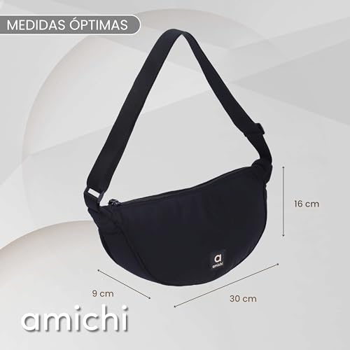 Detalle 1 de AMICHI Bolso bandolera nylon impermeable para mujer