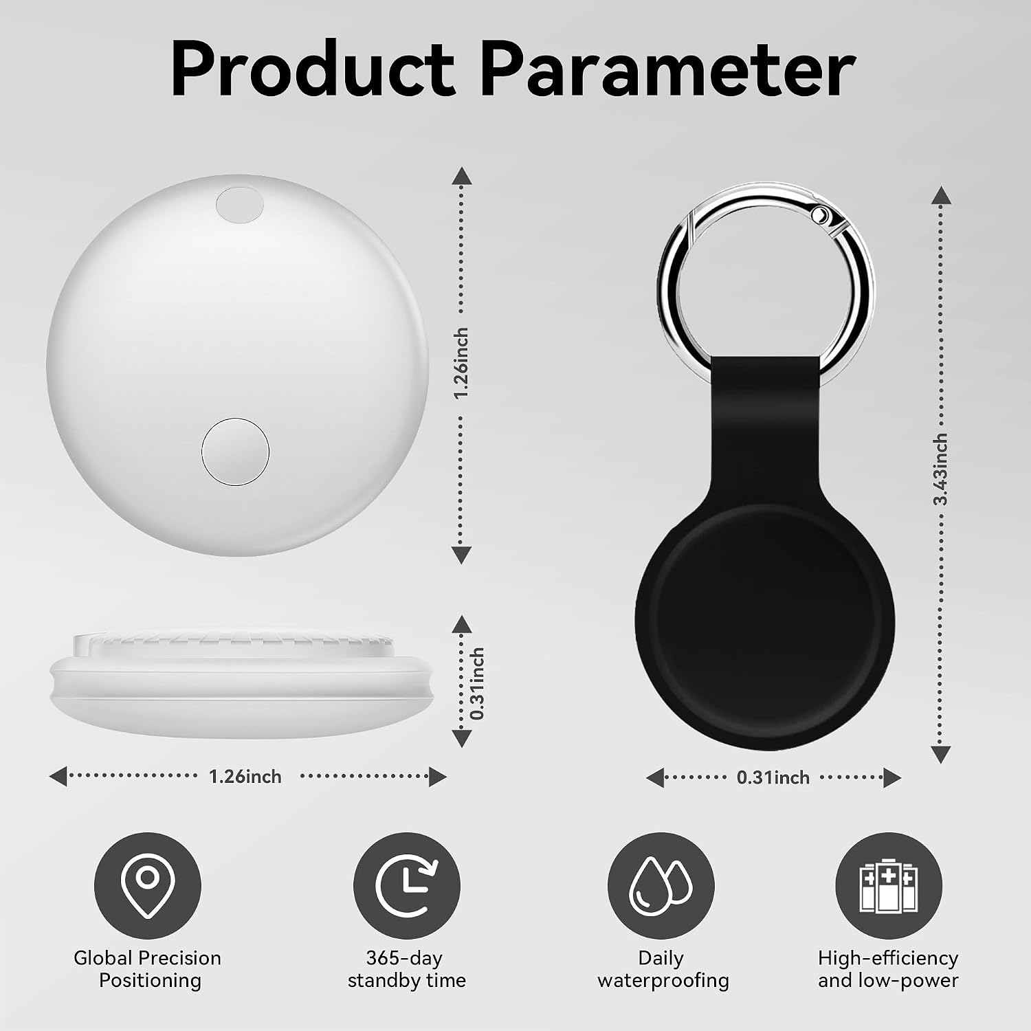 Thumbnail 1 de Air Tracker Tag-2 Pack for Android/iOS with Apple MFi Certification