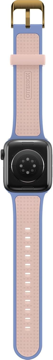 Detalle de OtterBox All Day Watch Band for Apple Watch 40/41/42mm – Durable Soft Touch Silicone, Blue/Beige
