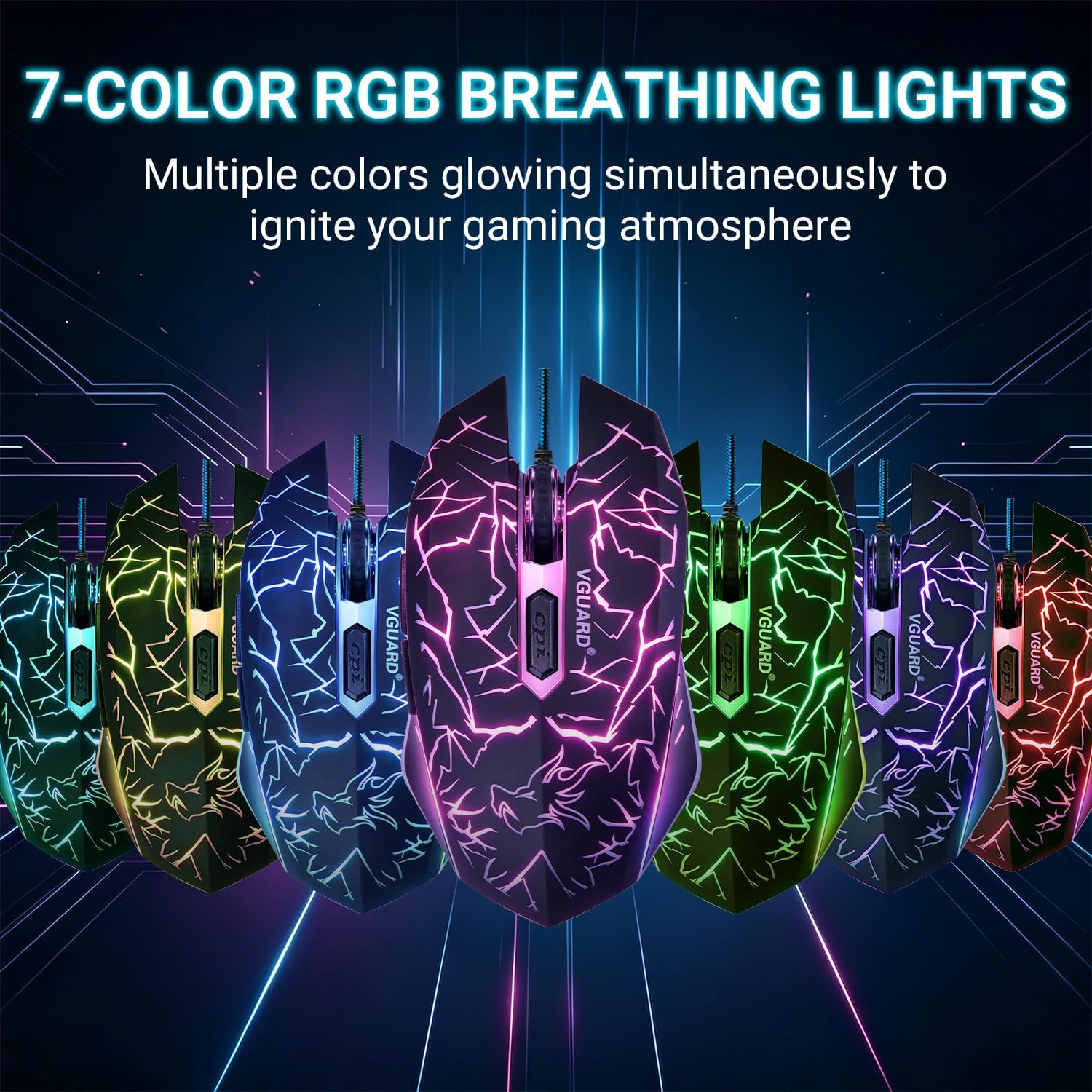 Detalle 2 de VGUARD Mouse da gaming 6 pulsanti, DPI 2400