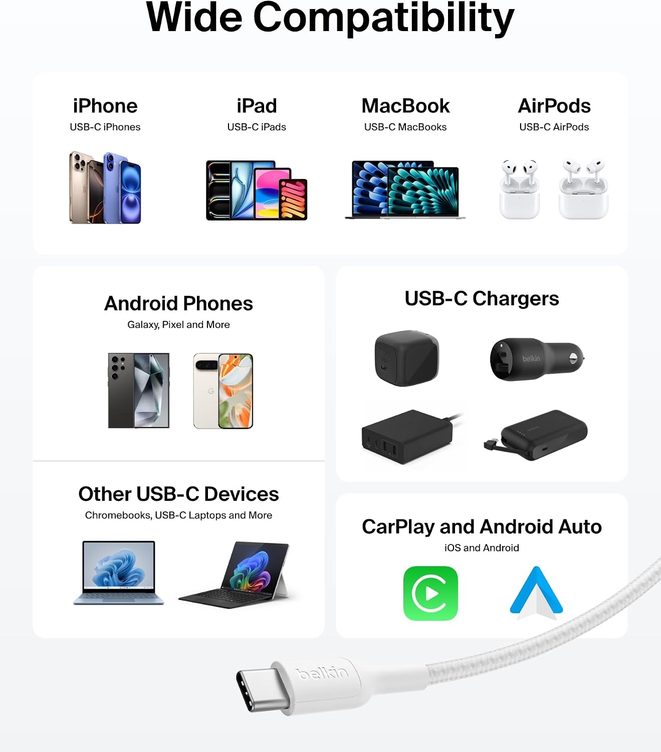 Thumbnail 6 de Belkin Eco USB‑C to USB‑C Cable 2m 240W