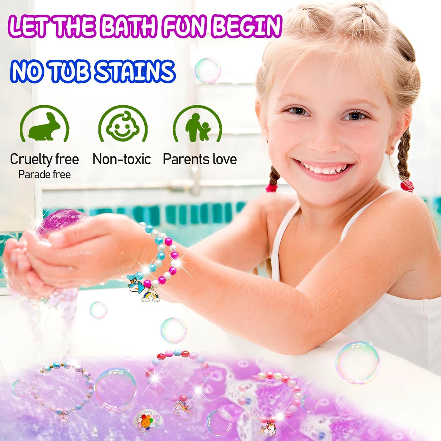 Detalle de Unicorn kids bath bombs 12 pack