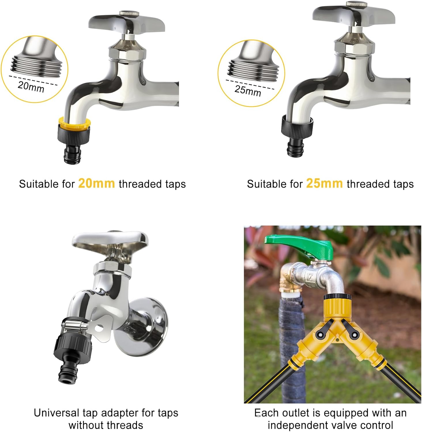 Detalle de Woltoy 15 Pack Garden Hose Connector Kit: Quick Connectors, Adapters and More for UK Gardens