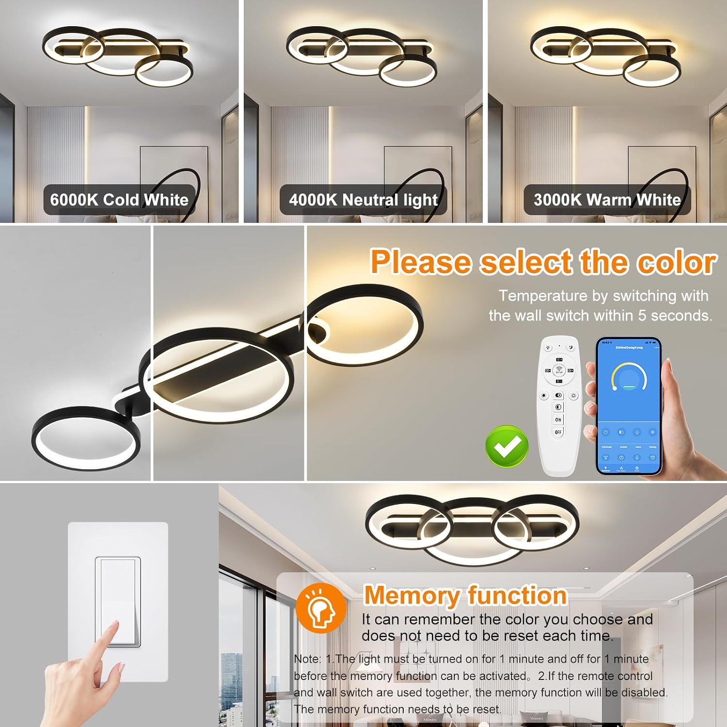 Thumbnail 5 de MYCUL LED Deckenlampe 36W 78cm