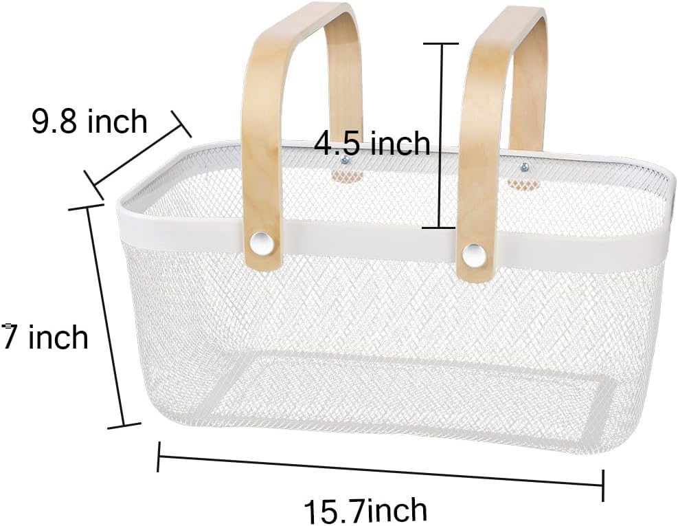 Detalle 2 de Ymeibe Mesh Harvest Basket with Bamboo Handle
