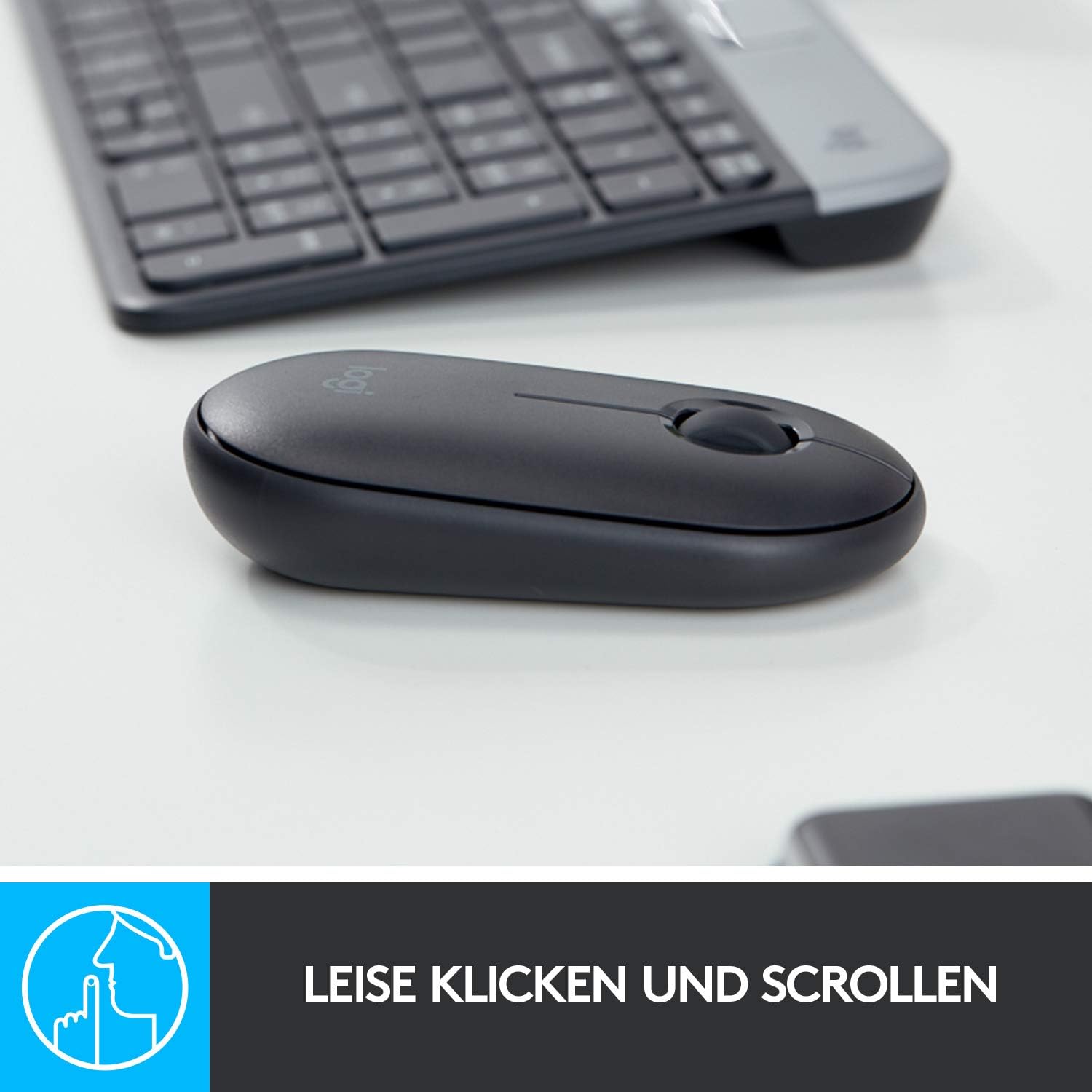 Thumbnail 2 de Logitech 910-005718 Pebble kabellose Maus in Graphit