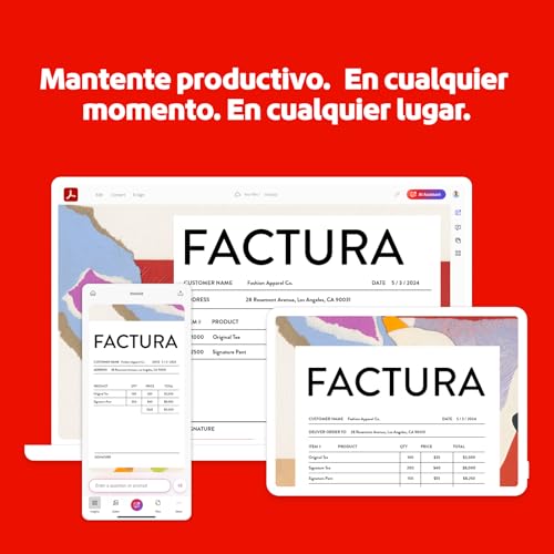 Detalle de Adobe Acrobat Studio: suscripción de 12 meses para editar, convertir y firmar PDFs con IA integrada