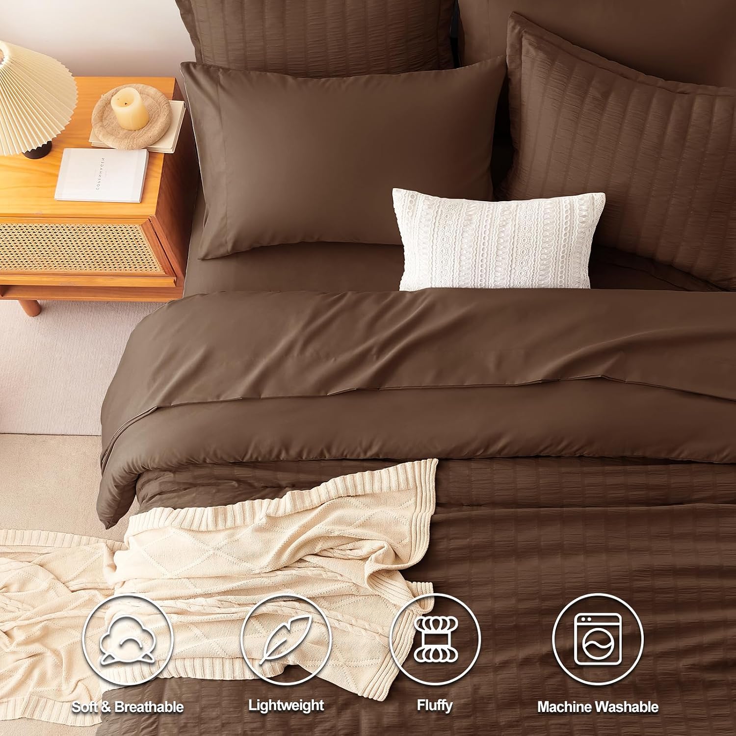 Detalle 2 de CozyLux King Size Comforter Set 7-Piece