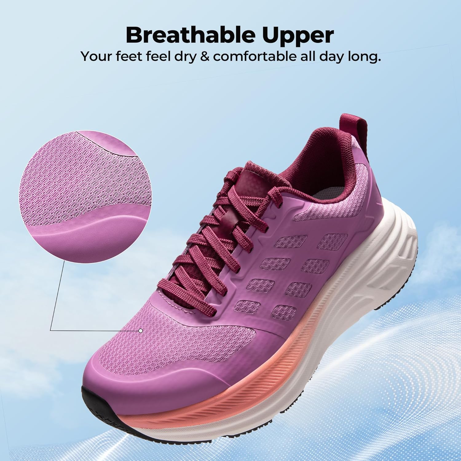 Thumbnail 4 de NORTIV 8 Women's Walking Shoes Cushion Sneakers