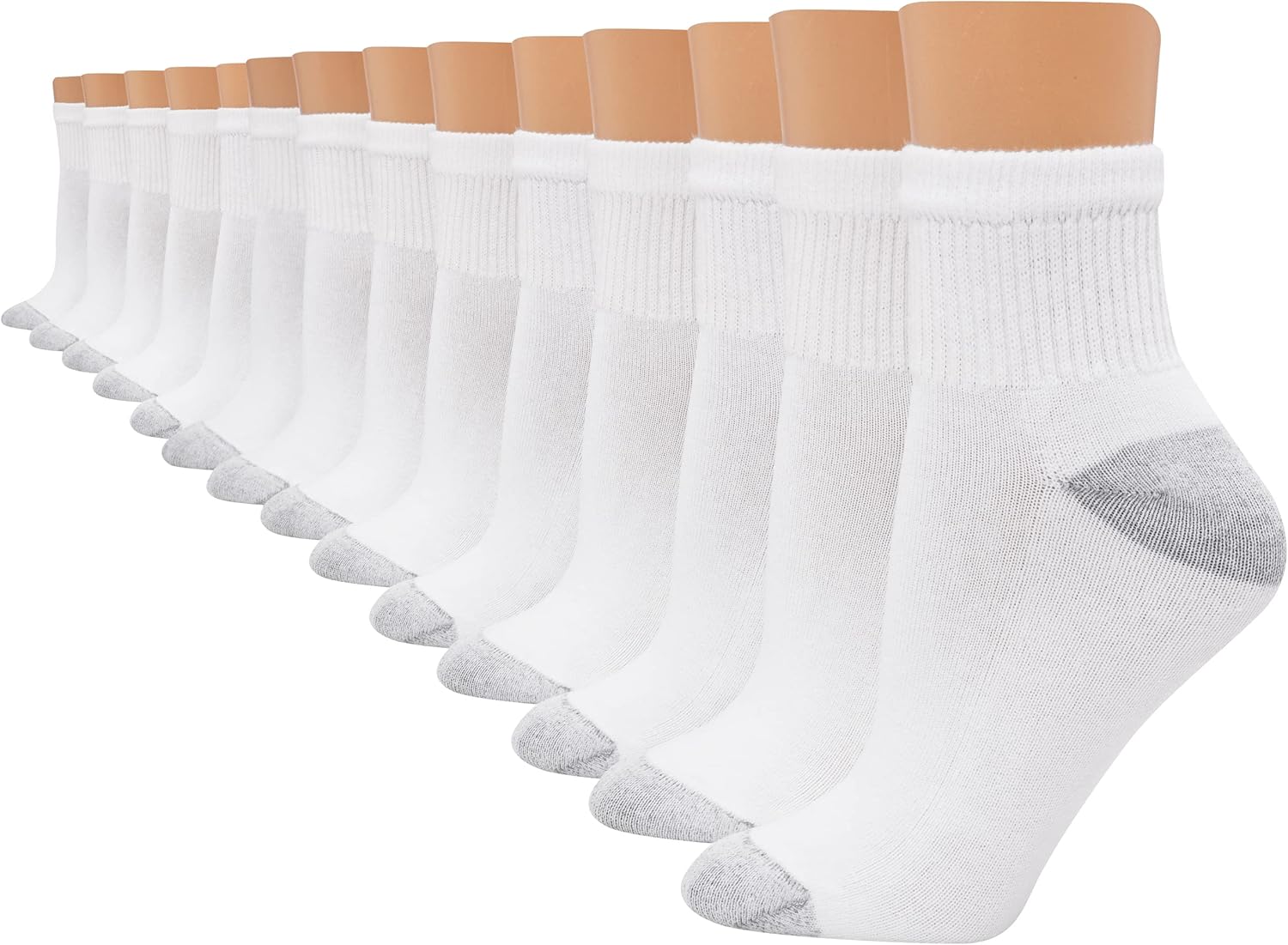 Thumbnail 4 de Hanes Women's Crew, Ankle, and No-Show Moisture-Wicking Cushioned Athletic Socks (14 Pack)