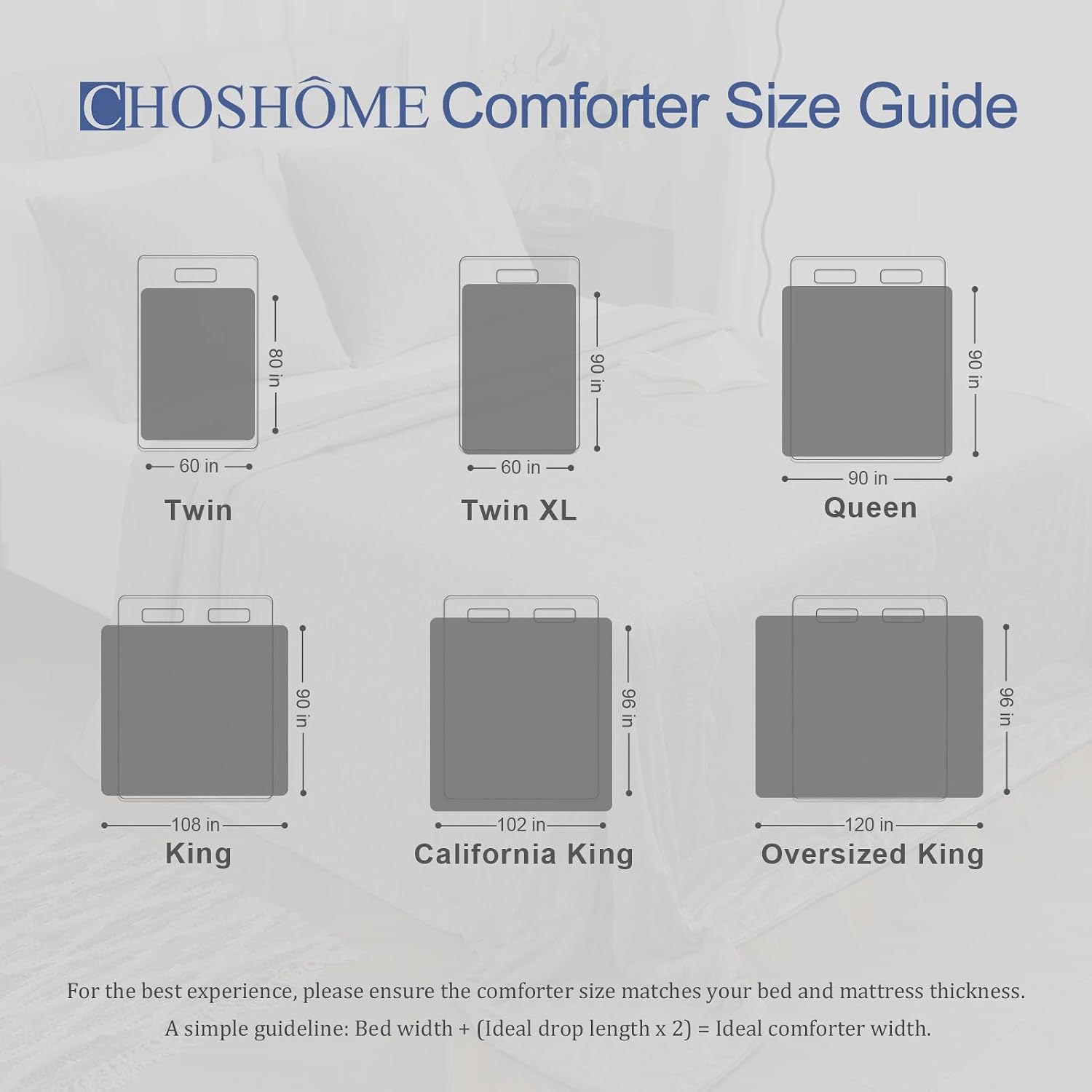 Thumbnail 6 de CHOSHOME Cooling Comforter California King