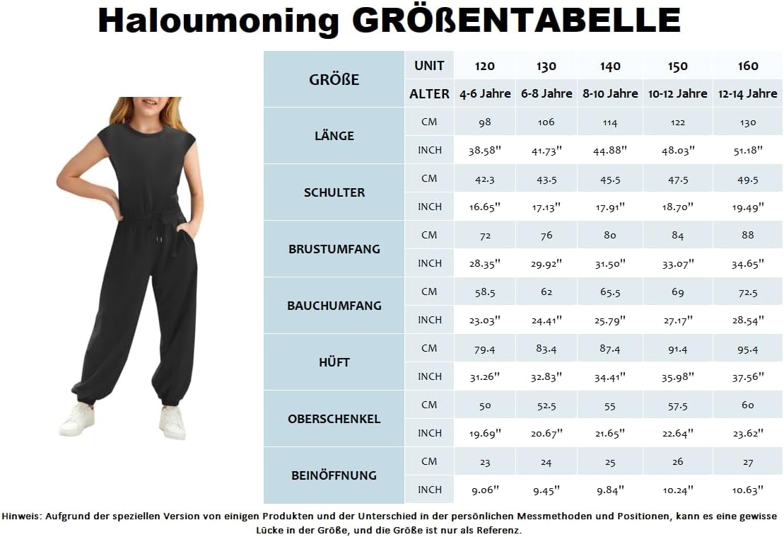 Thumbnail 5 de Haloumoning Kids Girl Jumpsuit – summer short-sleeve overalls with elastic waist