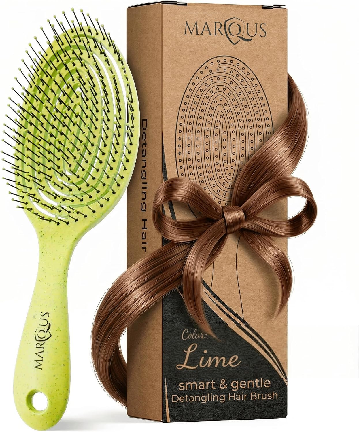 Detalle de marQus Spazzola Districante per Capelli – Materiali a Base Vegetale Biodegradabile, 1 Pezzo