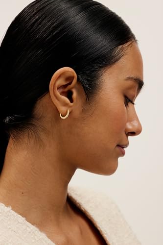Thumbnail 3 de Ted Baker Heplie Crystal Hoop Earrings (14mm) – Gold/Crystal