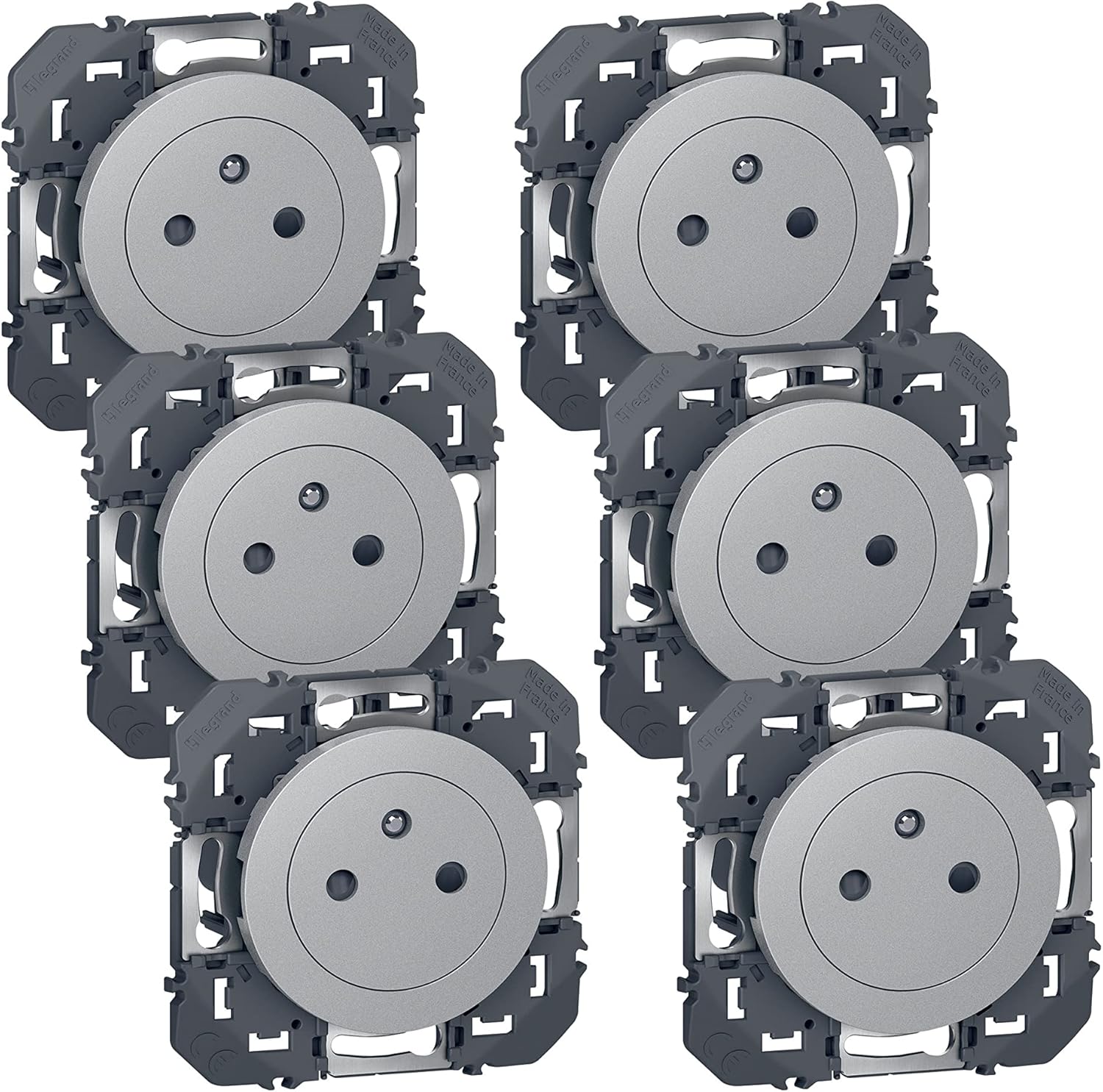 Thumbnail 3 de Legrand dooxie Prise électrique murale 16A avec terre affleurante et fond rétractable, noir (lot de 6)