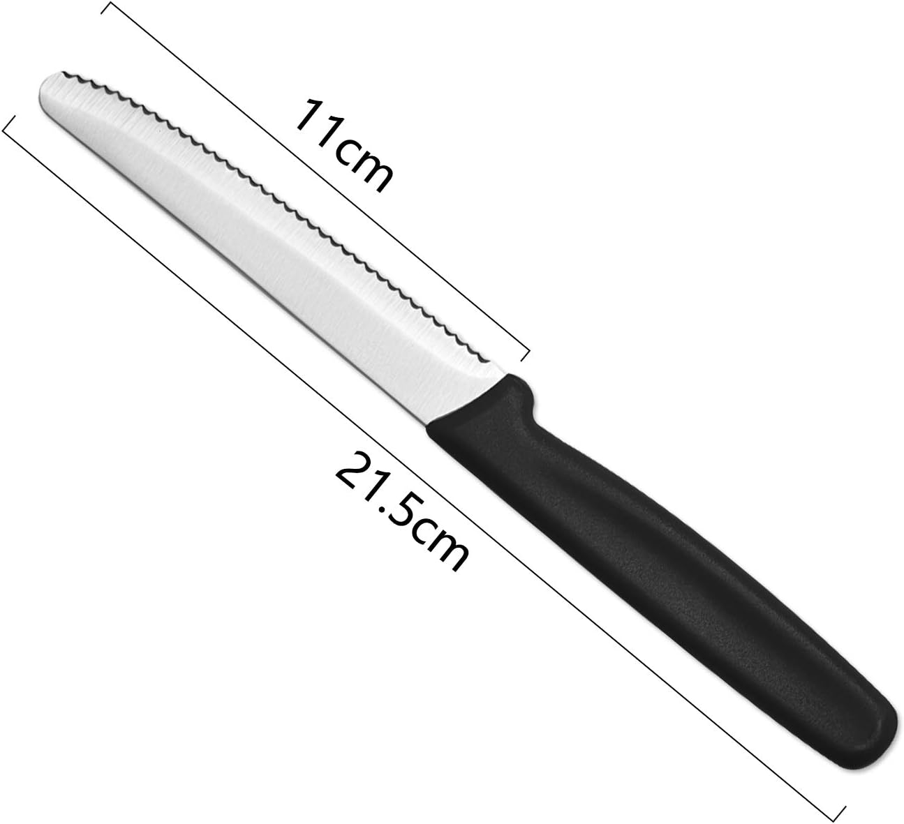 Thumbnail 2 de HOHSCHEID Steakmesser-Set 6-teilig aus Edelstahl mit Fein-Wellenschliff und schwarzen Griffen