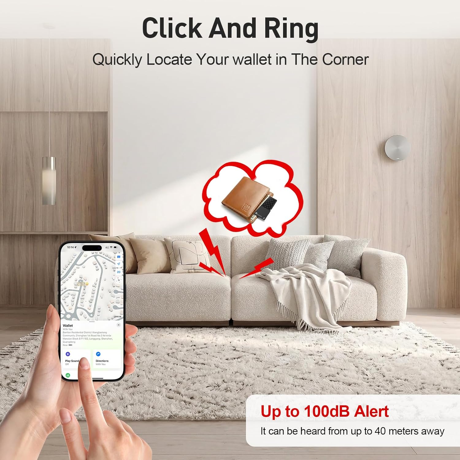Thumbnail 5 de BFADEHA [Apple MFi Certified] AirTag Card Wallet Tracker – ultra-thin Find My tracker (iOS only)