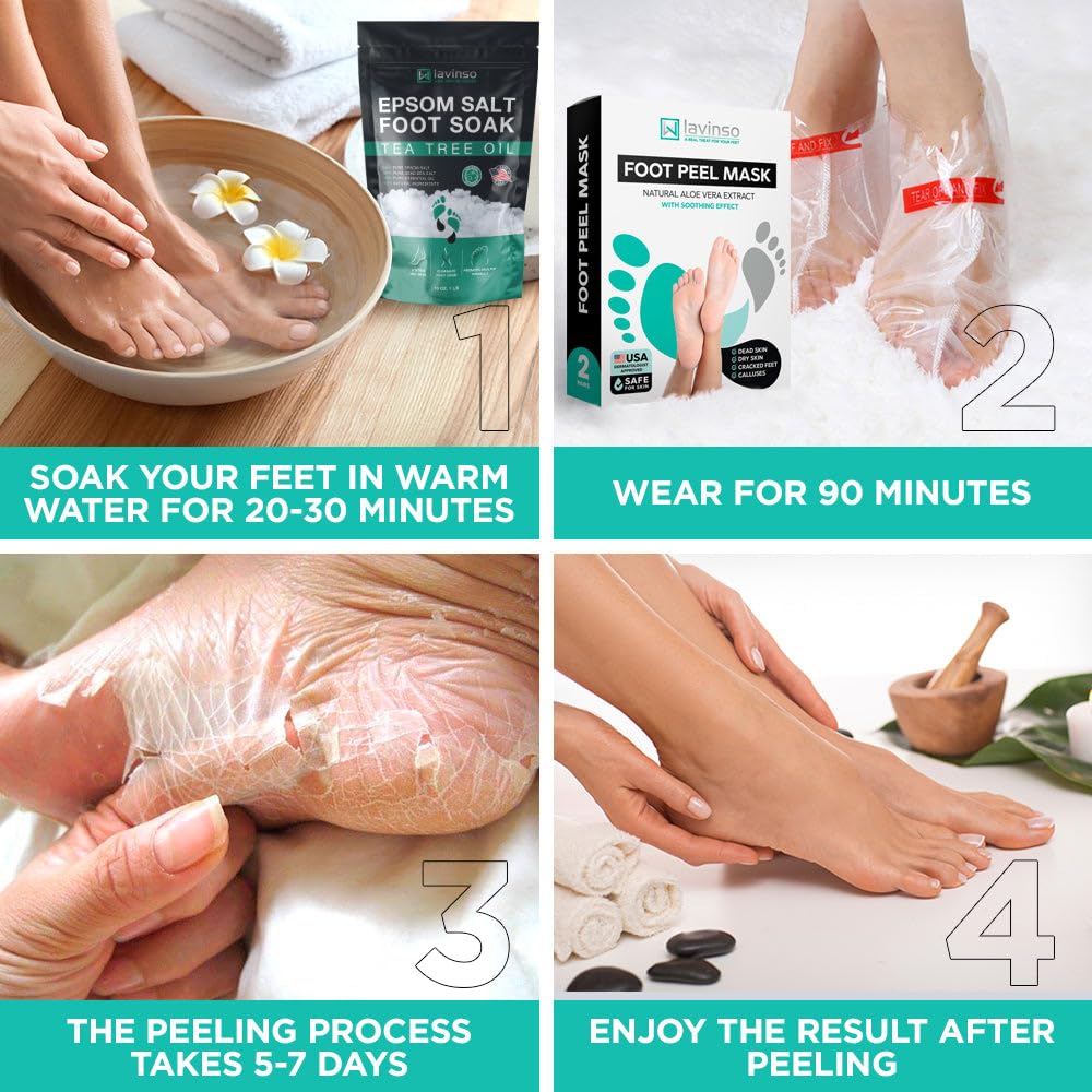Detalle 2 de Lavinso Foot Peel Mask – 2-Pack ⚙