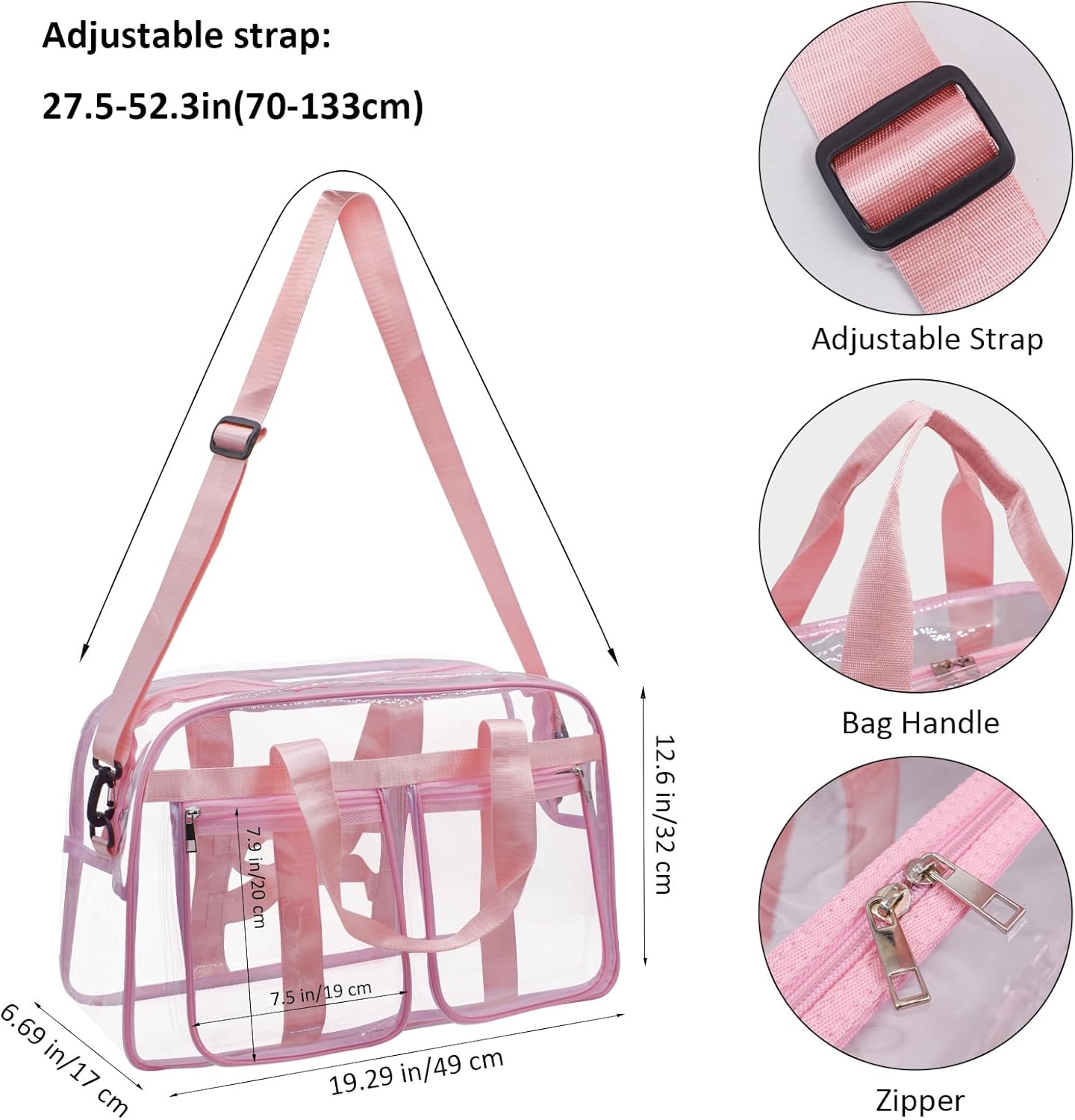 Thumbnail 3 de Enkrio Large Clear Tote Bag: Clear Duffle and Toiletry Bag for Work, Gym, and Travel