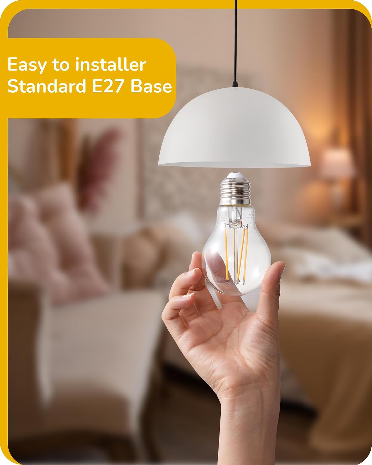 Thumbnail 6 de EDISHINE 6 Pack E27 Dimmable LED Edison Bulbs